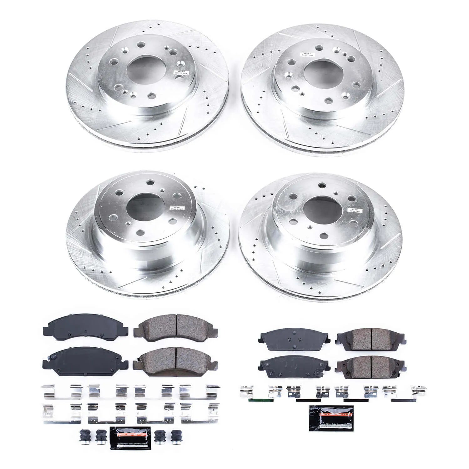 Power Stop K6560 - Z23 Evolution Sport Performance 1-Click Brake Kit (Front And Rear)