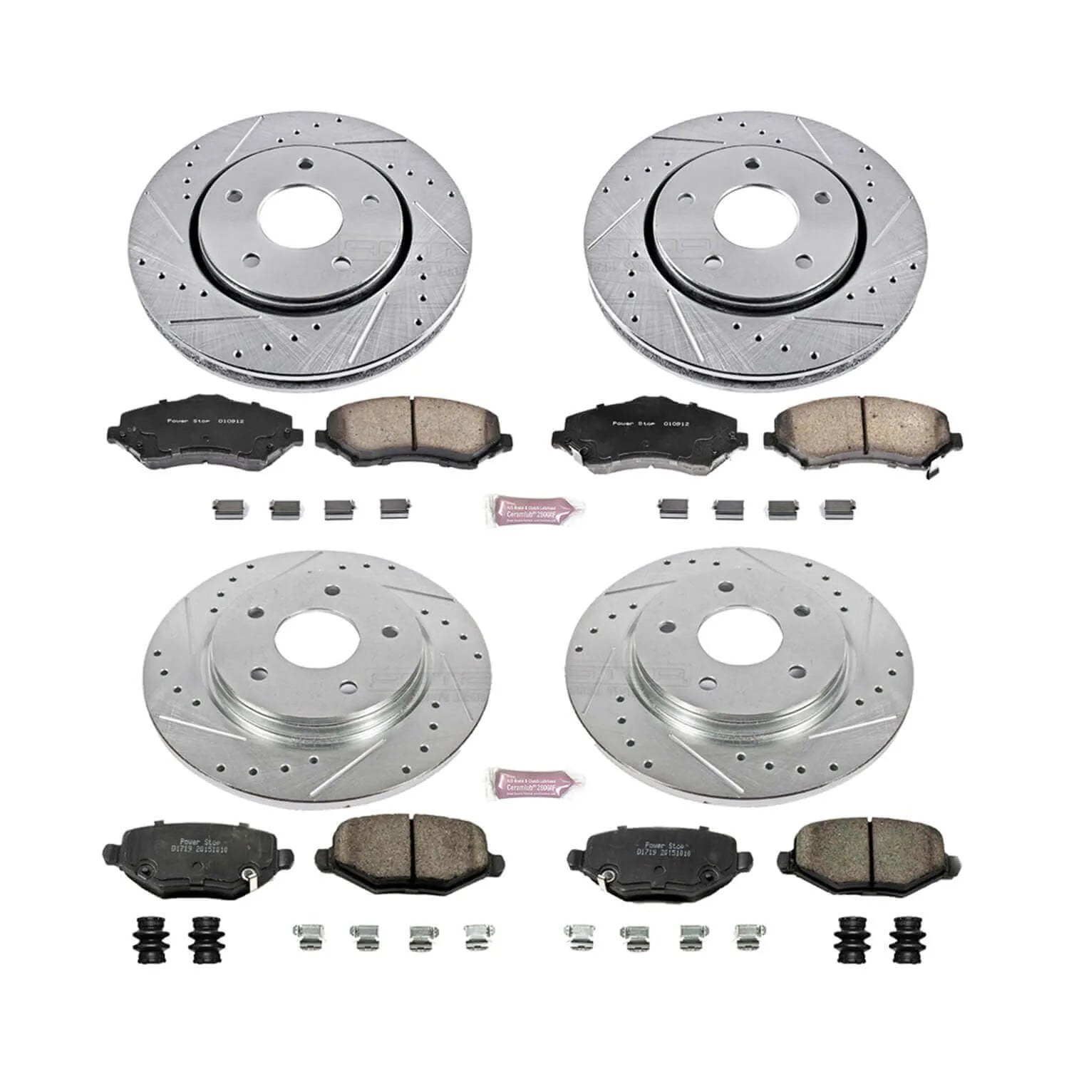 Power Stop K6563 - Z23 Evolution Sport Performance 1-Click Brake Kit (Front And Rear)
