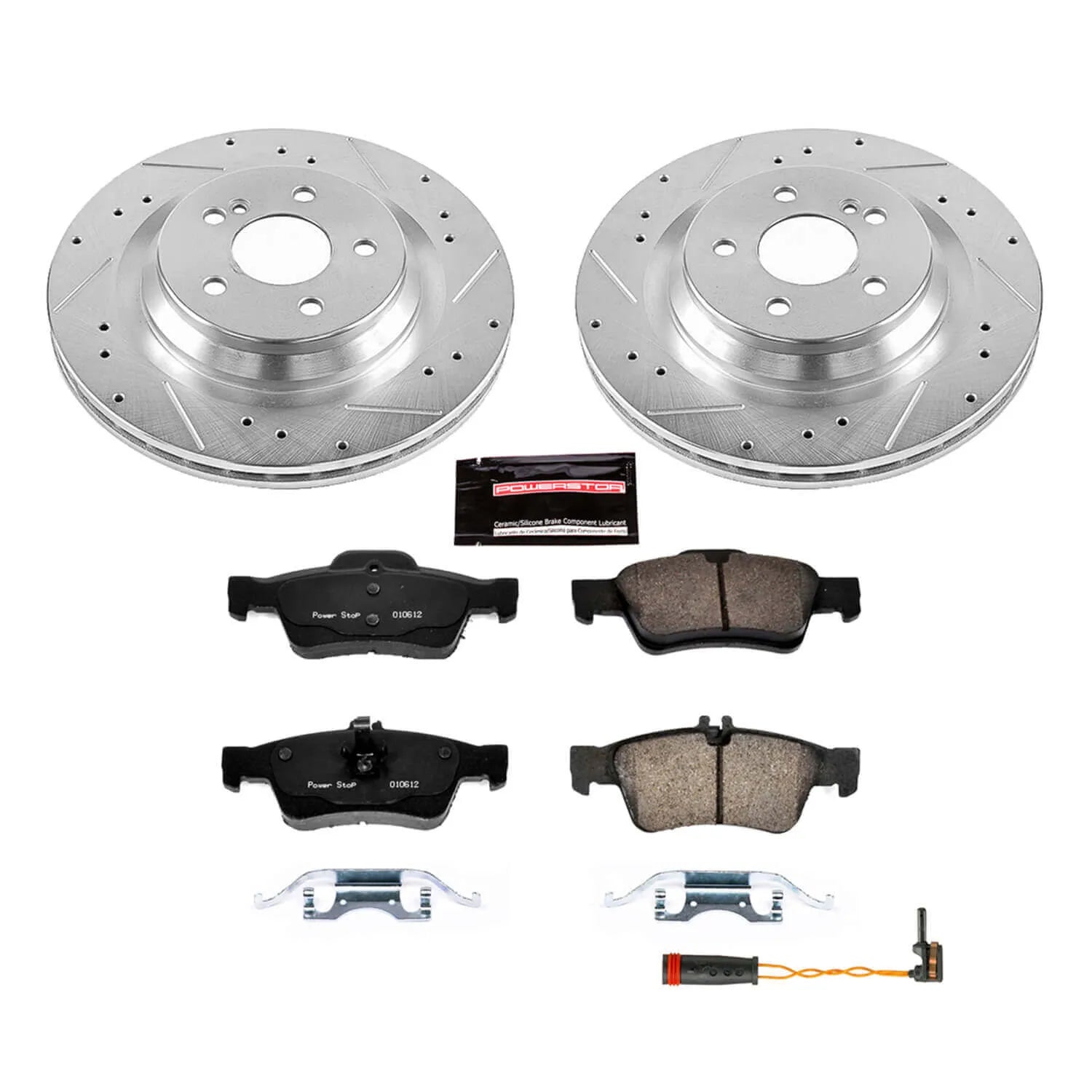 Power Stop K6568 - Z23 Evolution Sport Performance 1-Click Drilled And Slotted Rear Brake Kit