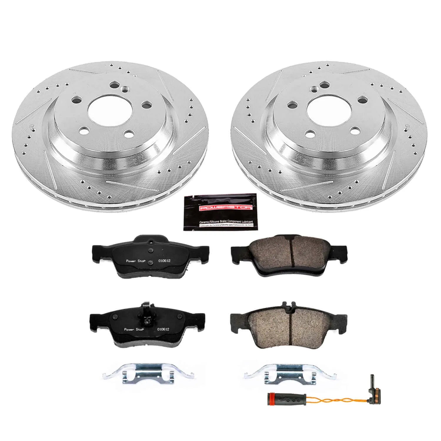 Power Stop K6569 - Z23 Evolution Sport Performance 1-Click Drilled And Slotted Rear Brake Kit
