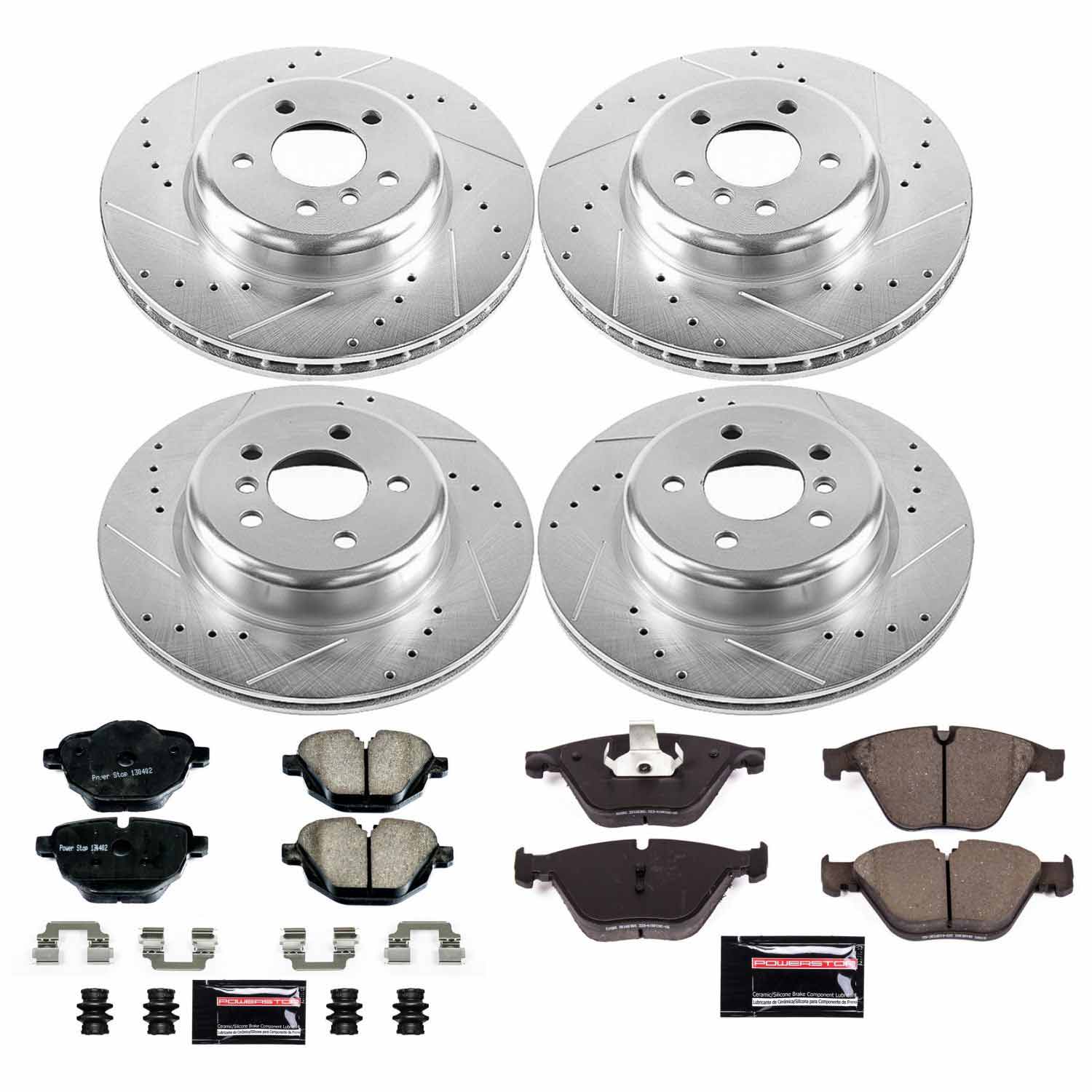Power Stop K6582 - Z23 Evolution Sport Front And Rear Brake Kit