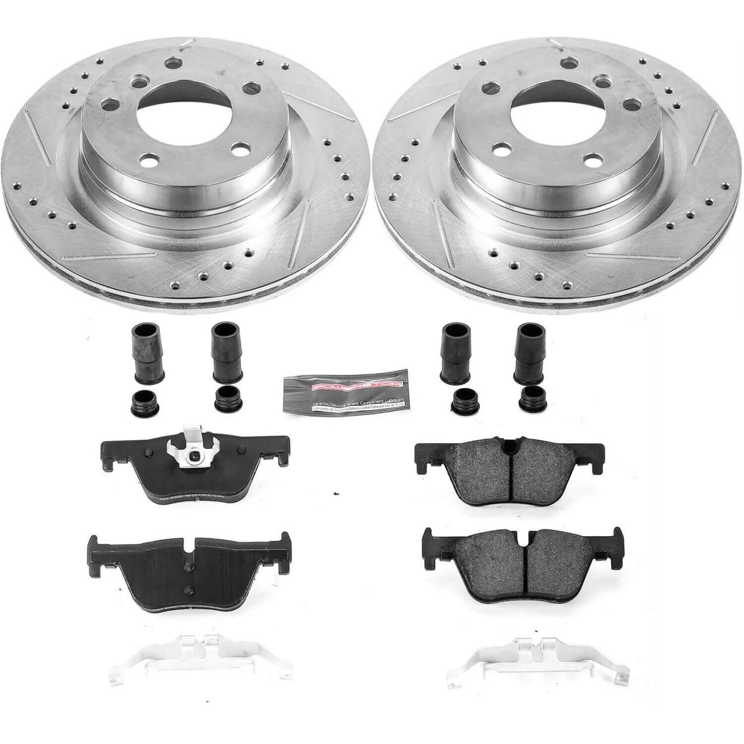 Power Stop K6656 - Z23 Evolution Sport Performance 1-Click Drilled And Slotted Rear Brake Kit