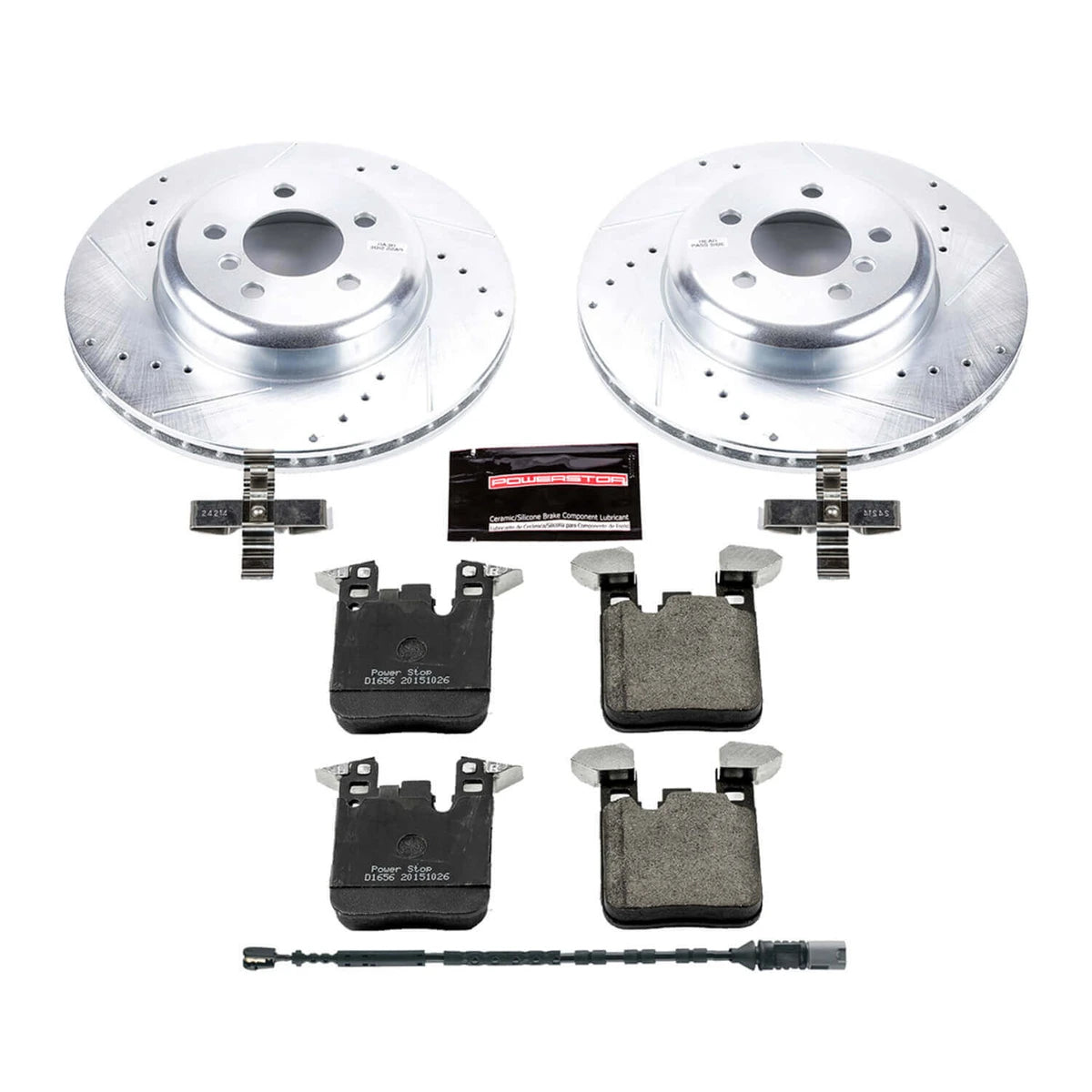 Power Stop K6672 - Z23 Evolution Sport Performance 1-Click Drilled And Slotted Rear Brake Kit