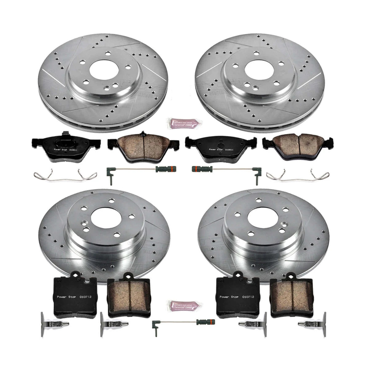 Power Stop K6700 - Z23 Evolution Sport Performance 1-Click Brake Kit (Front And Rear)