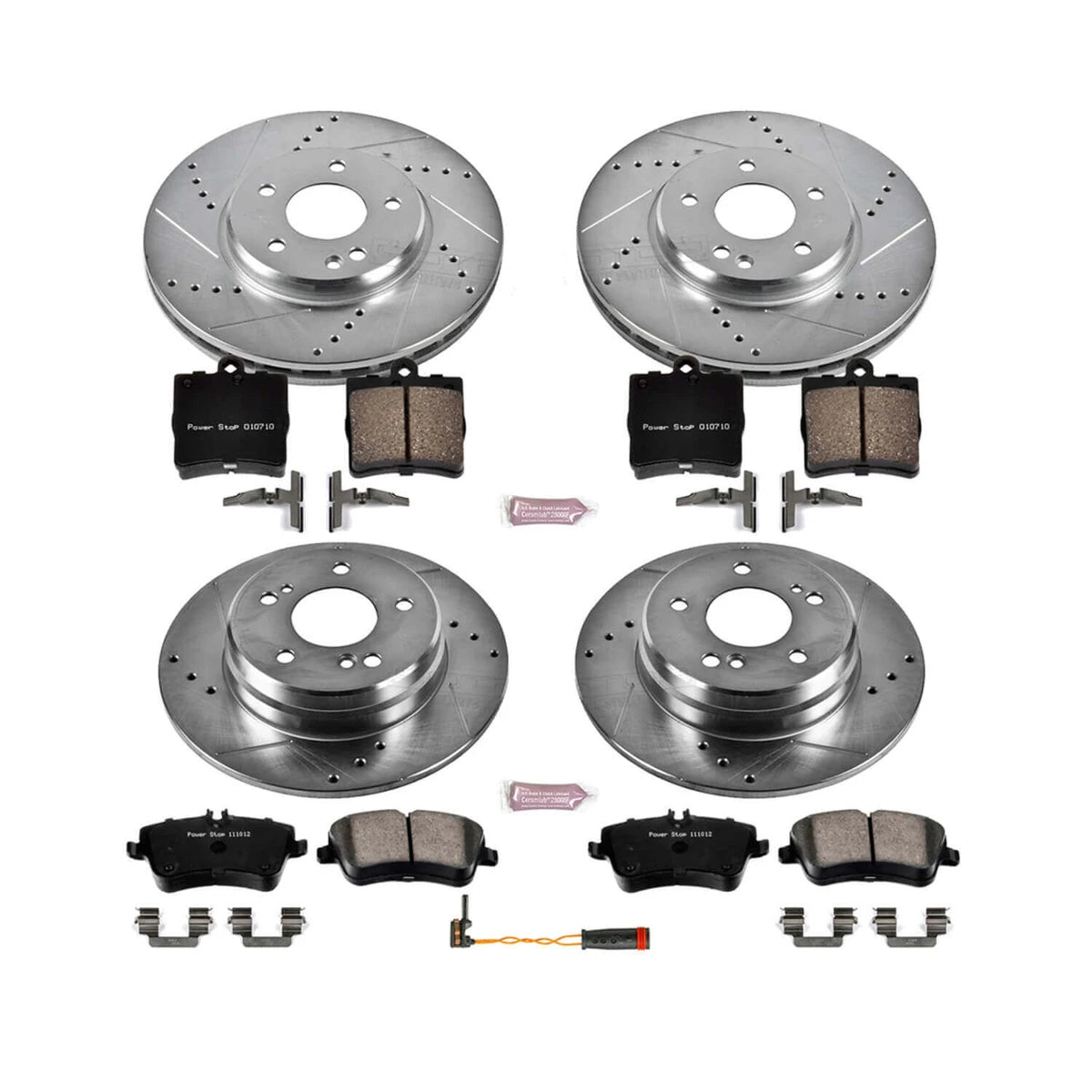 Power Stop K6703 - Z23 Evolution Sport Performance 1-Click Brake Kit (Front And Rear)