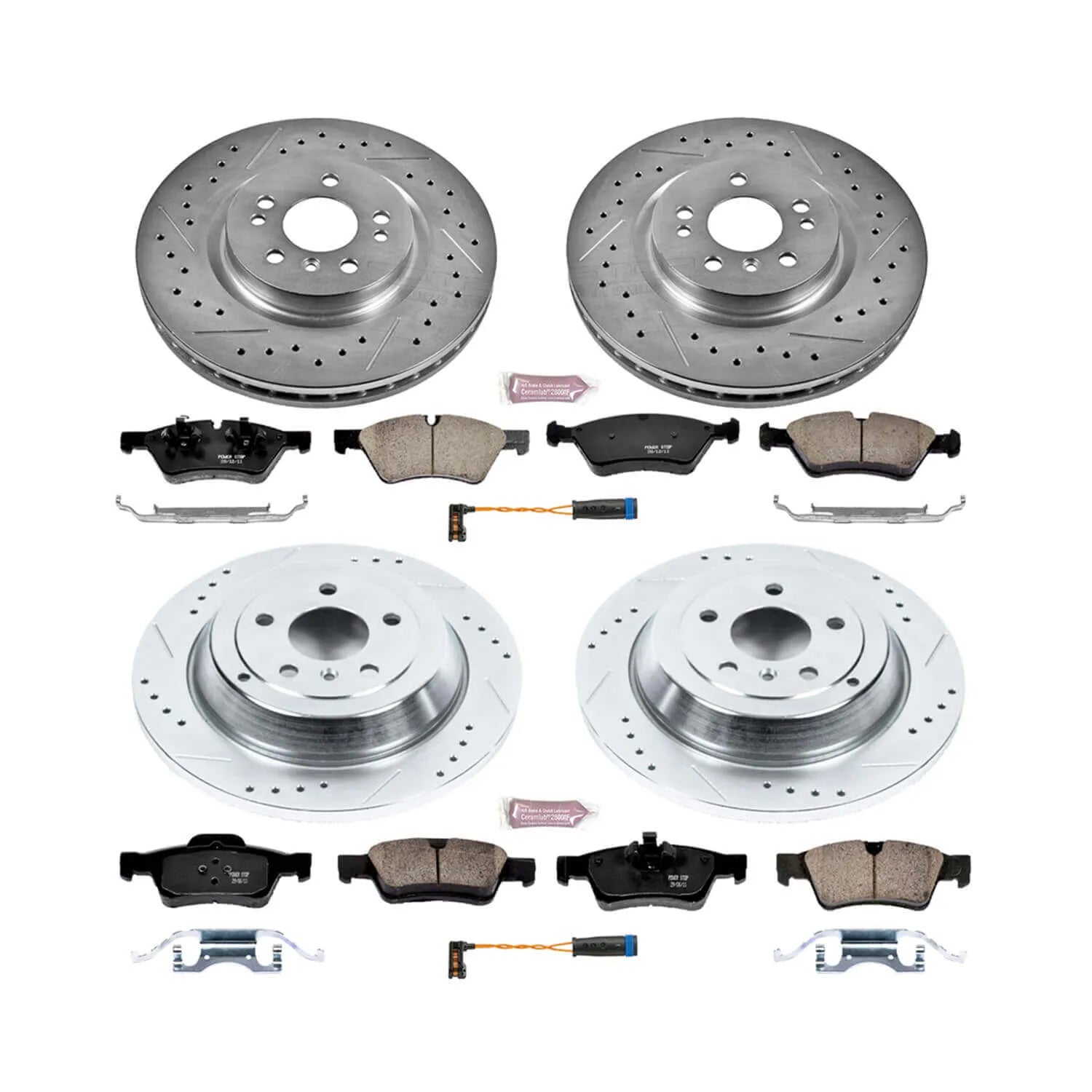 Power Stop K6710 - Z23 Evolution Sport Performance 1-Click Brake Kit (Front And Rear)