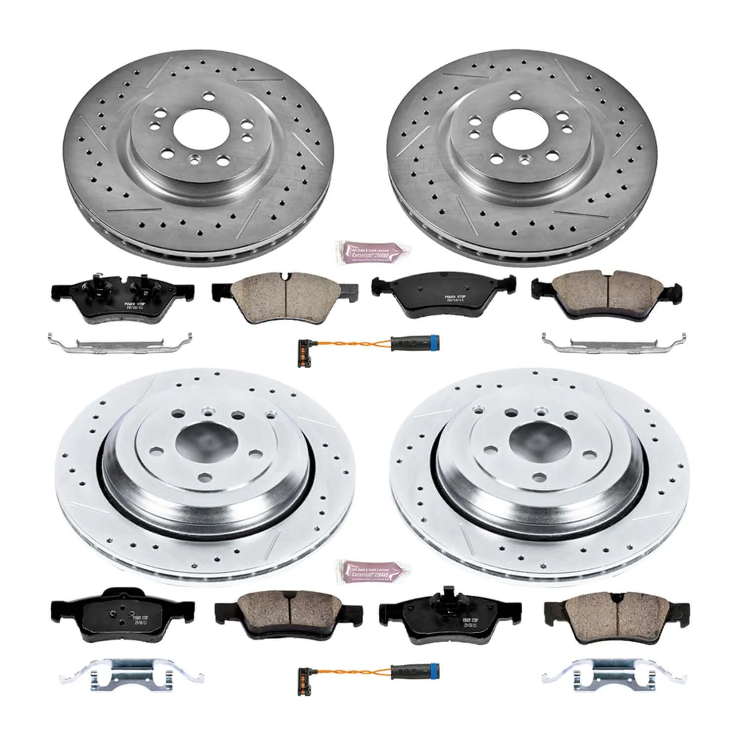 Power Stop K6711 - Z23 Evolution Sport Performance 1-Click Brake Kit (Front And Rear)