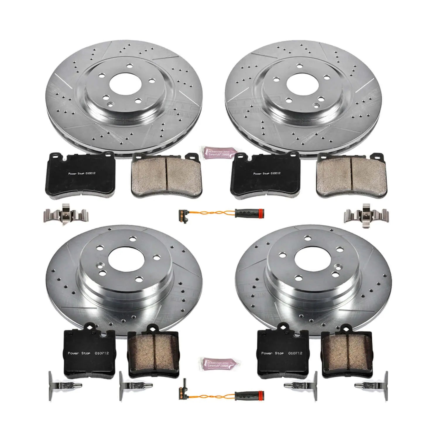 Power Stop K6714 - Z23 Evolution Sport Performance 1-Click Brake Kit (Front And Rear)
