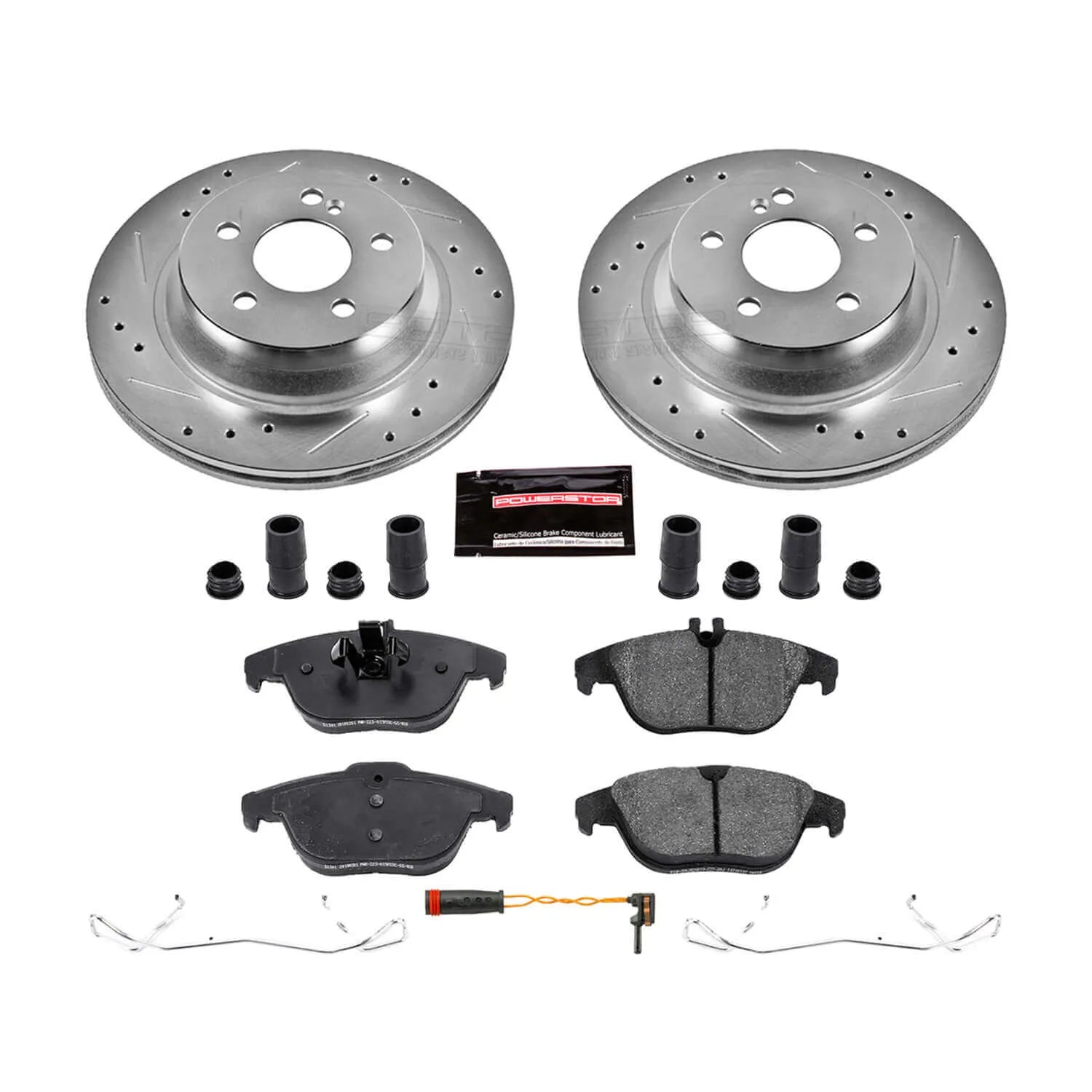 Power Stop K6715 - Z23 Evolution Sport Performance 1-Click Drilled And Slotted Rear Brake Kit