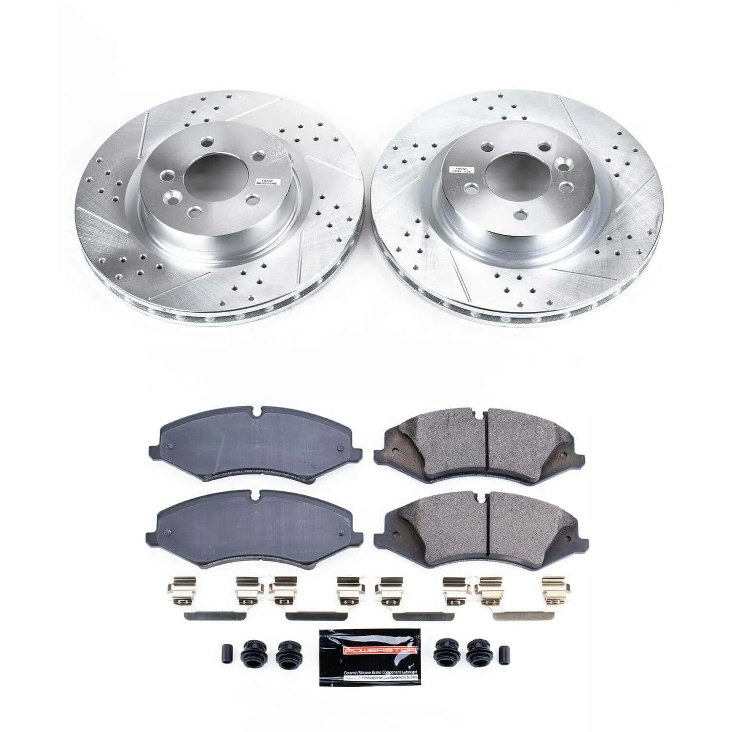 Power Stop K6719 - Z23 Evolution Sport Performance 1-Click Drilled And Slotted Front Brake Kit