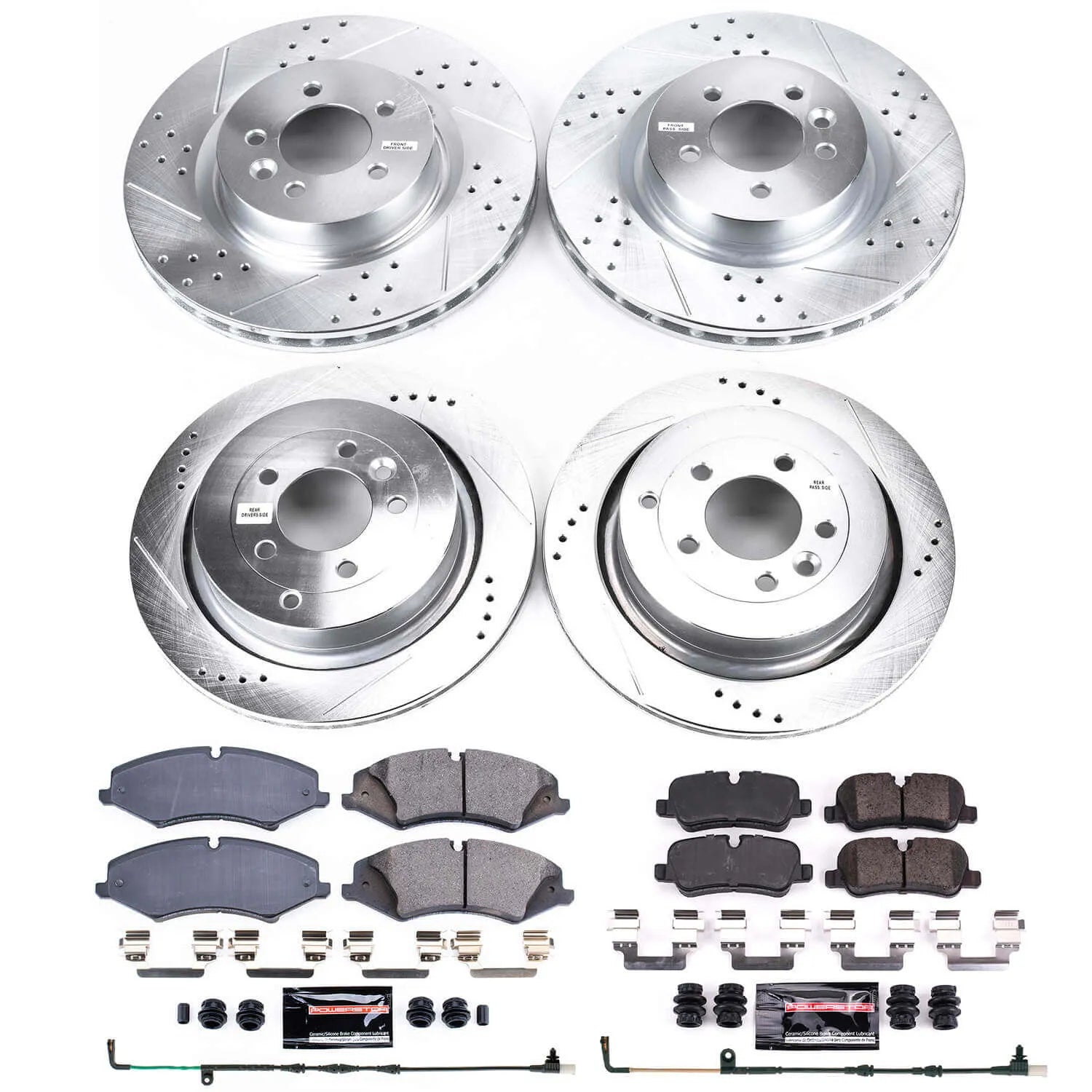 Power Stop K6720 - Z23 Evolution Sport Performance 1-Click Drilled And Slotted Front And Rear Brake Kit