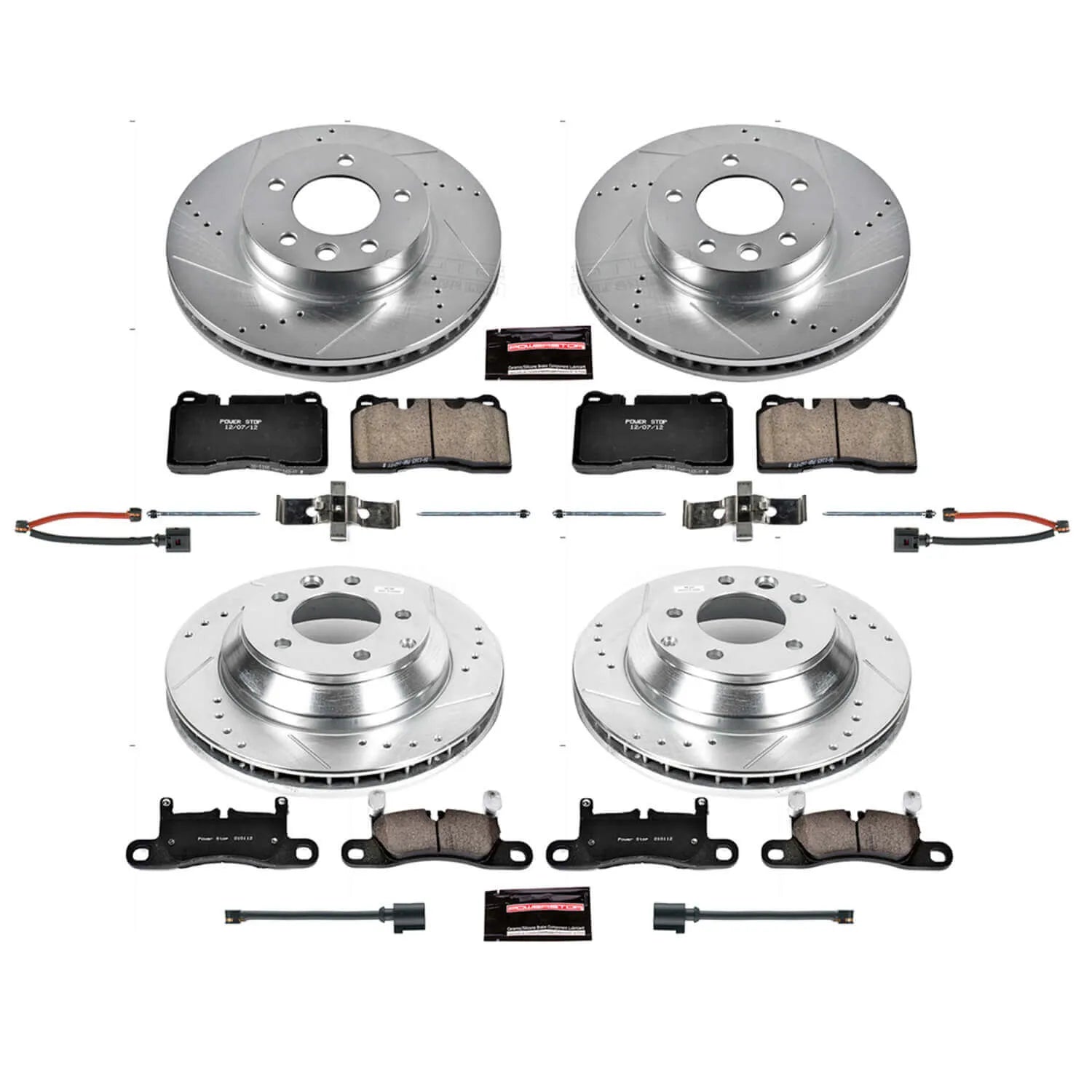 Power Stop K6724 - Z23 Evolution Sport Performance 1-Click Brake Kit (Front And Rear)