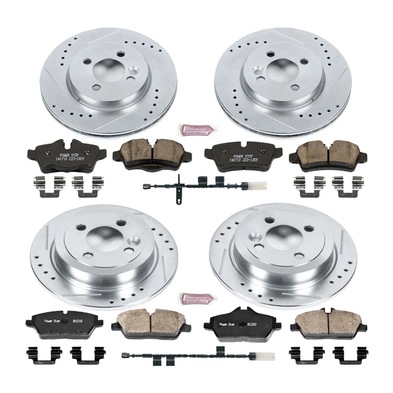 Power Stop K6740 - Z23 Evolution Sport Performance 1-Click Brake Kit (Front And Rear)