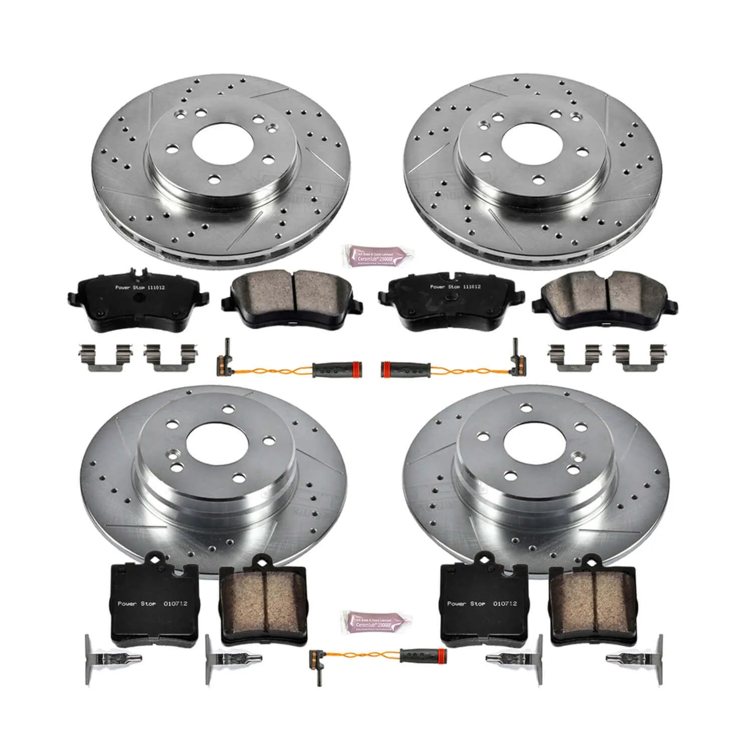 Power Stop K6745 - Z23 Evolution Sport Performance 1-Click Brake Kit (Front And Rear)