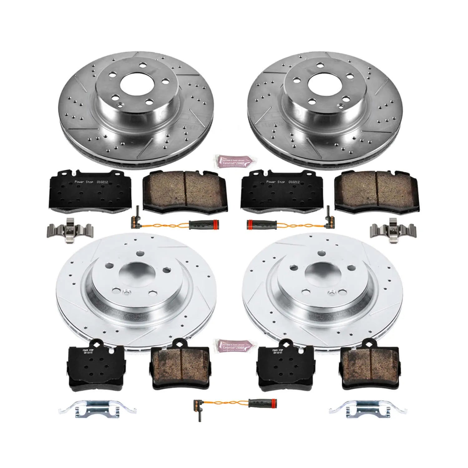 Power Stop K6746 - Z23 Evolution Sport Performance 1-Click Brake Kit (Front And Rear)