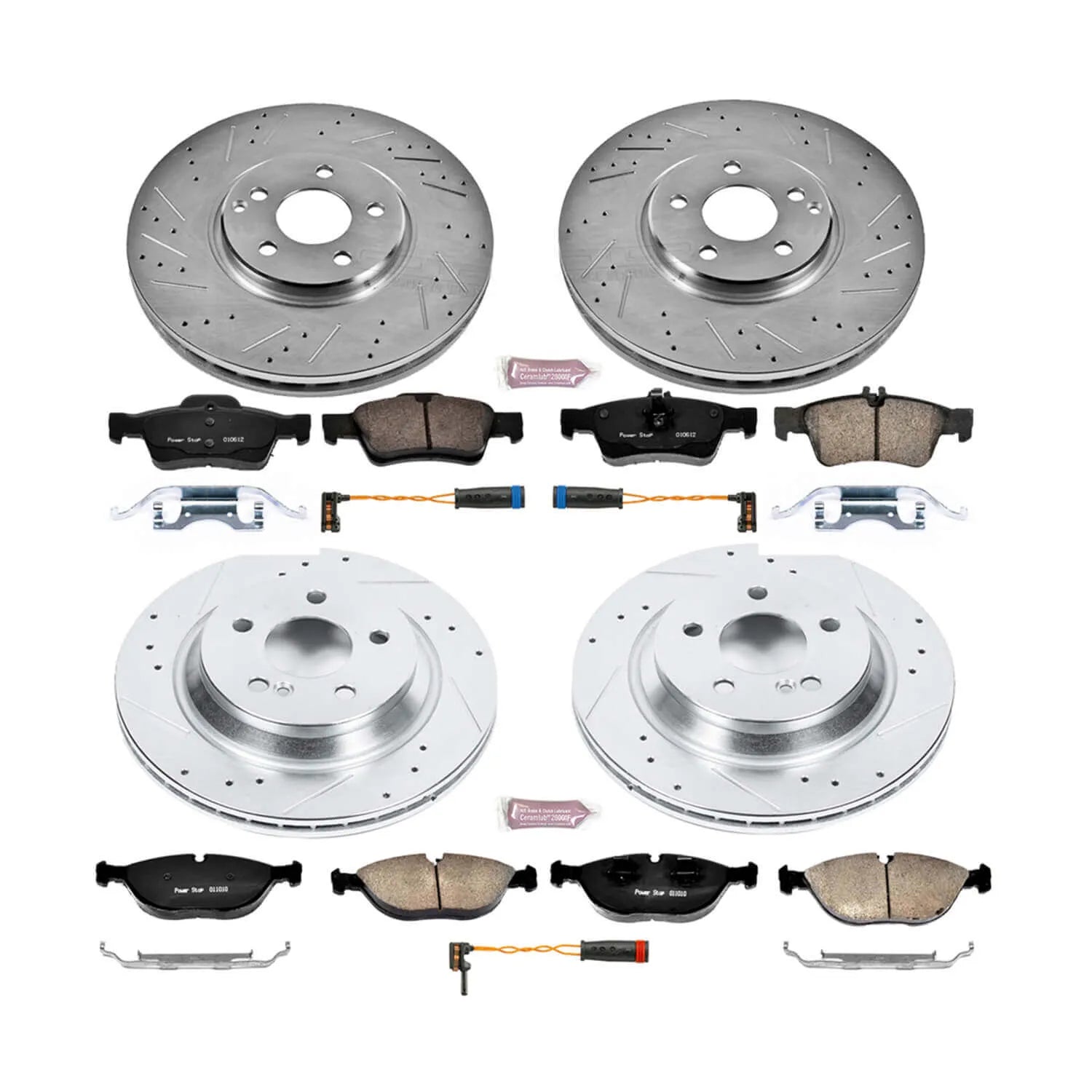 Power Stop K6747 - Z23 Evolution Sport Performance 1-Click Brake Kit (Front And Rear)