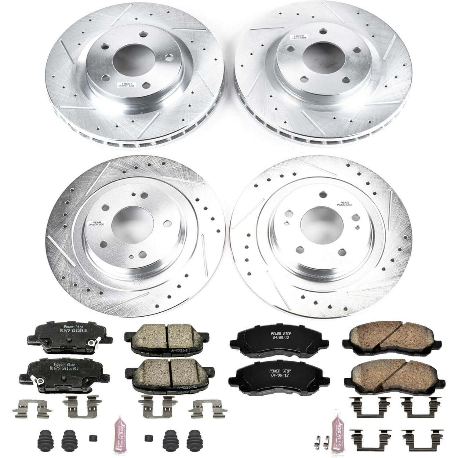 Power Stop K6796 - Z23 Evolution Sport Front And Rear Brake Kit