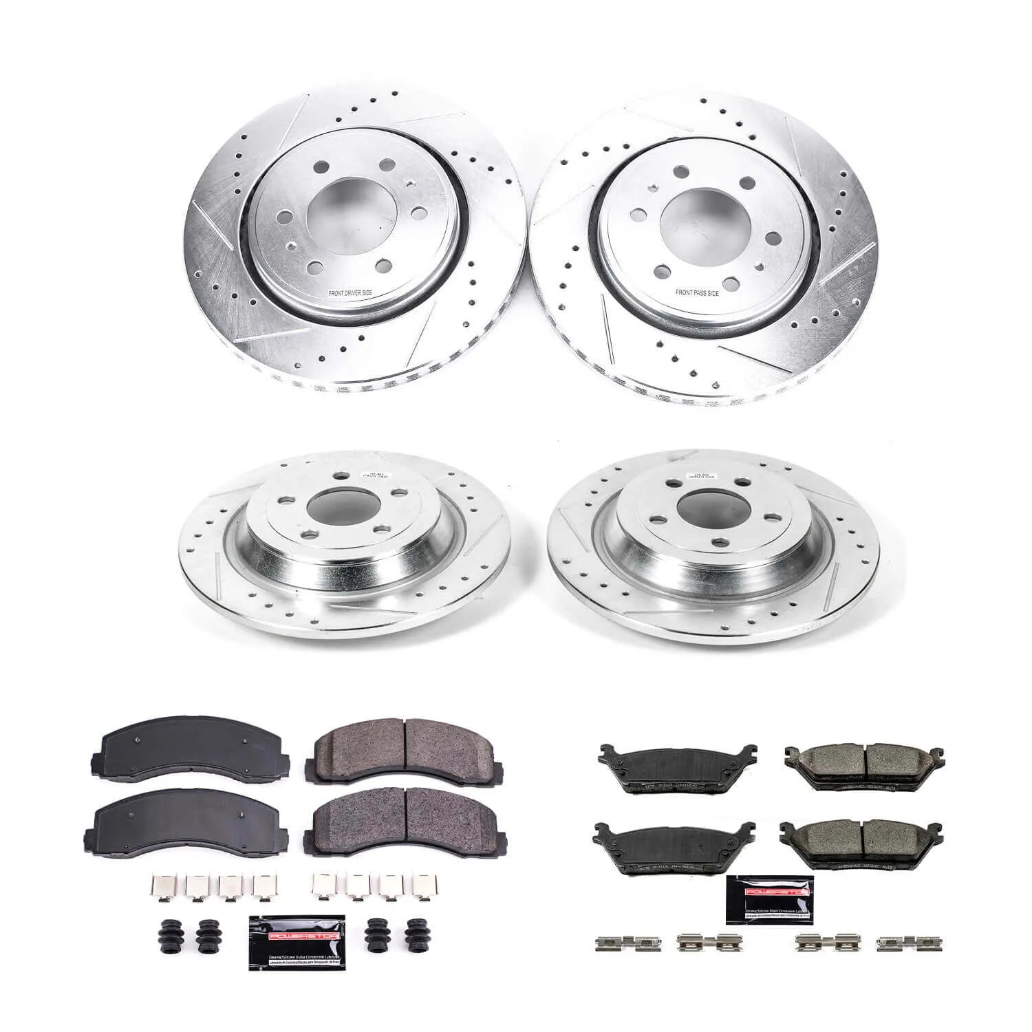 Power Stop K6803 - Z23 Evolution Sport Performance 1-Click Brake Kit (Front And Rear)