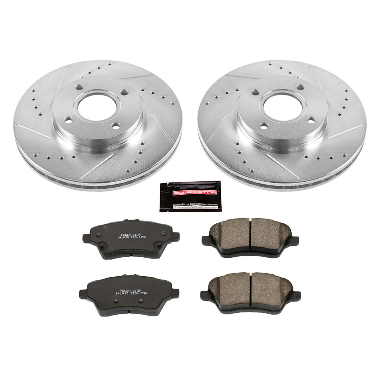 Power Stop K6818 - Z23 Evolution Sport Performance 1-Click Drilled And Slotted Front Brake Kit