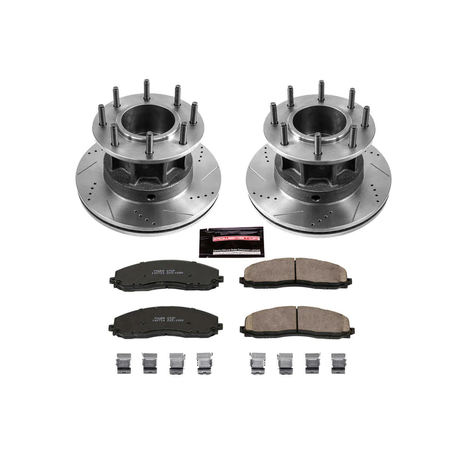 Power Stop K6823 - Z23 Evolution Sport Performance 1-Click Drilled And Slotted Front Brake Kit