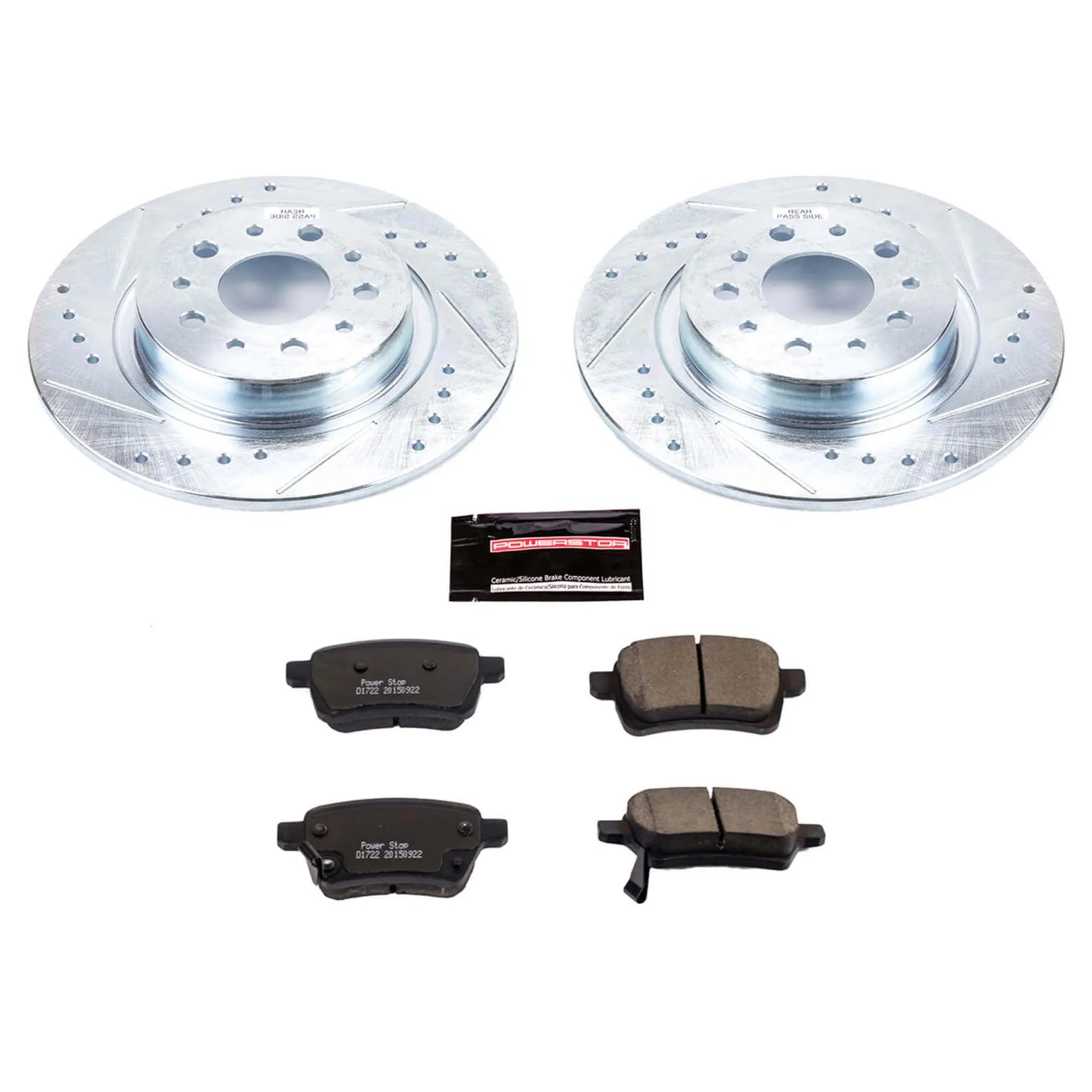 Power Stop K6838 - Z23 Evolution Sport Performance 1-Click Drilled And Slotted Rear Brake Kit