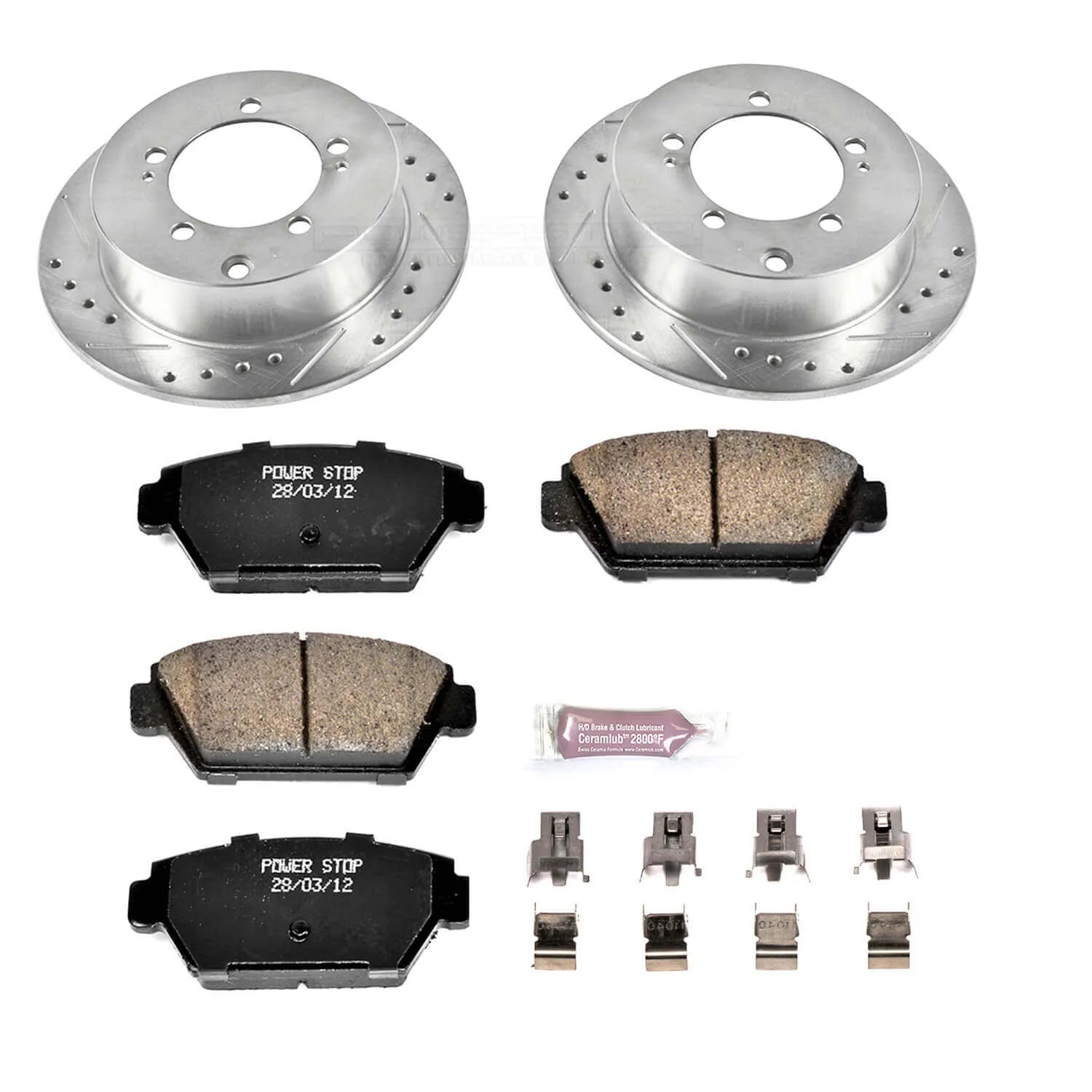 Power Stop K684 - Z23 Evolution Sport Performance 1-Click Brake Kit With Hardware (Rear)