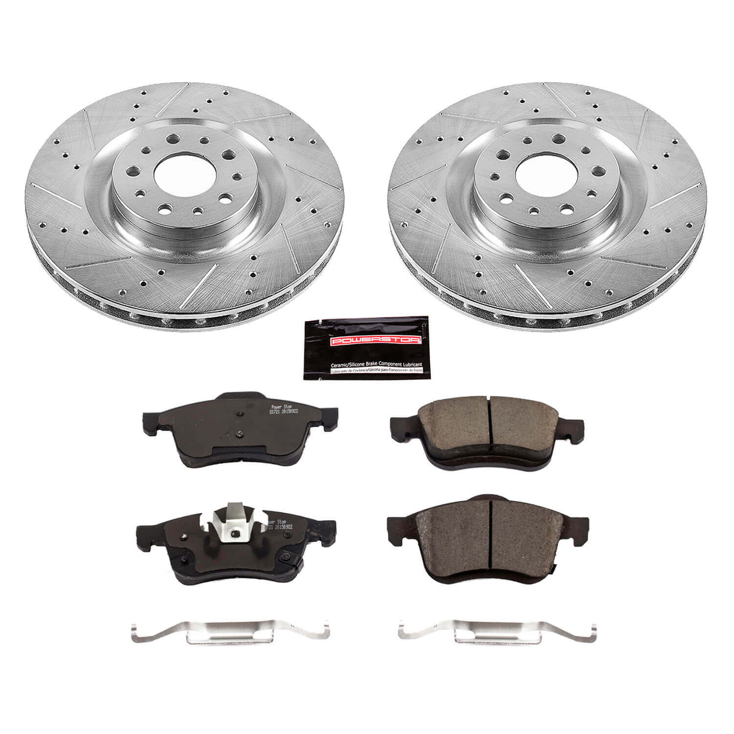 Power Stop K6840 - Z23 Evolution Sport Performance 1-Click Drilled And Slotted Front Brake Kit