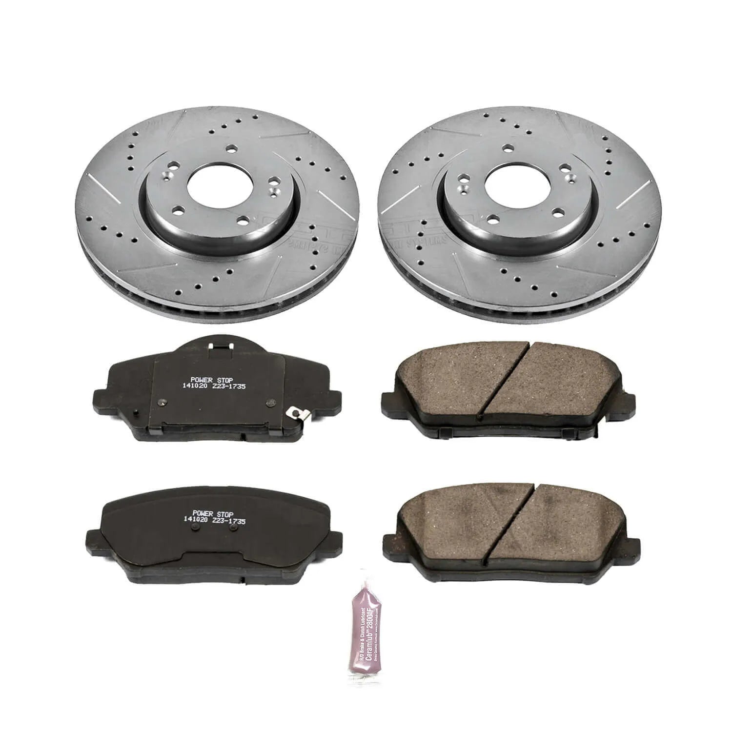 Power Stop K6935 - Z23 Evolution Sport Performance 1-Click Brake Kit (Front)