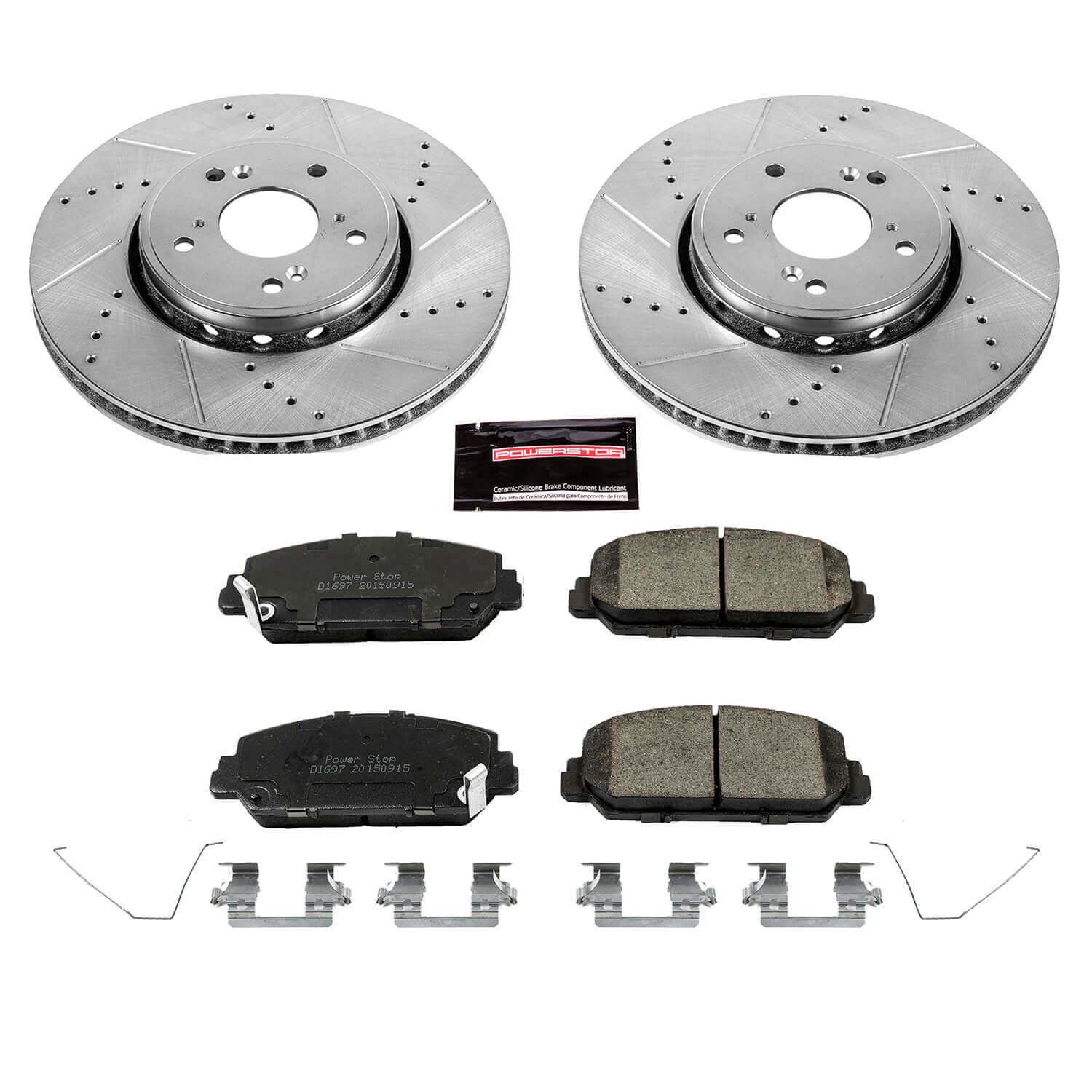 Power Stop K6940 - Z23 Evolution Sport Performance 1-Click Drilled And Slotted Front Brake Kit