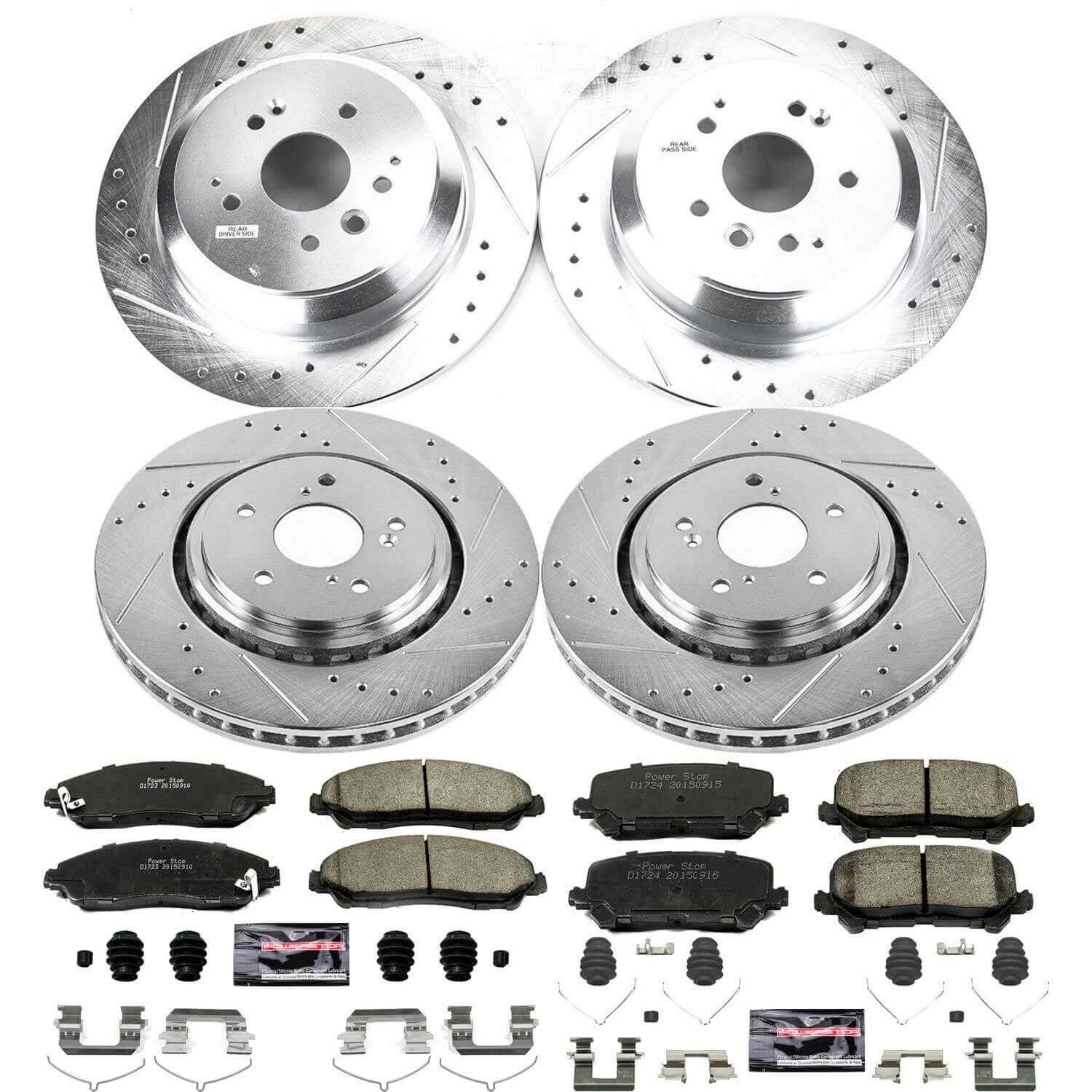 Power Stop K6956 - Z23 Evolution Sport Front And Rear Brake Kit