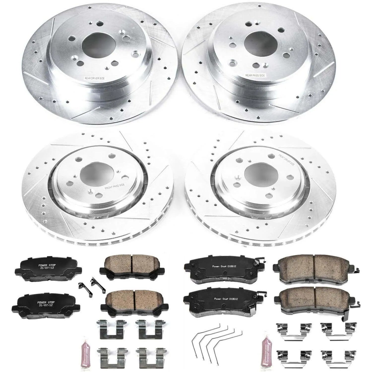Power Stop K6958 - Z23 Evolution Sport Front And Rear Brake Kit