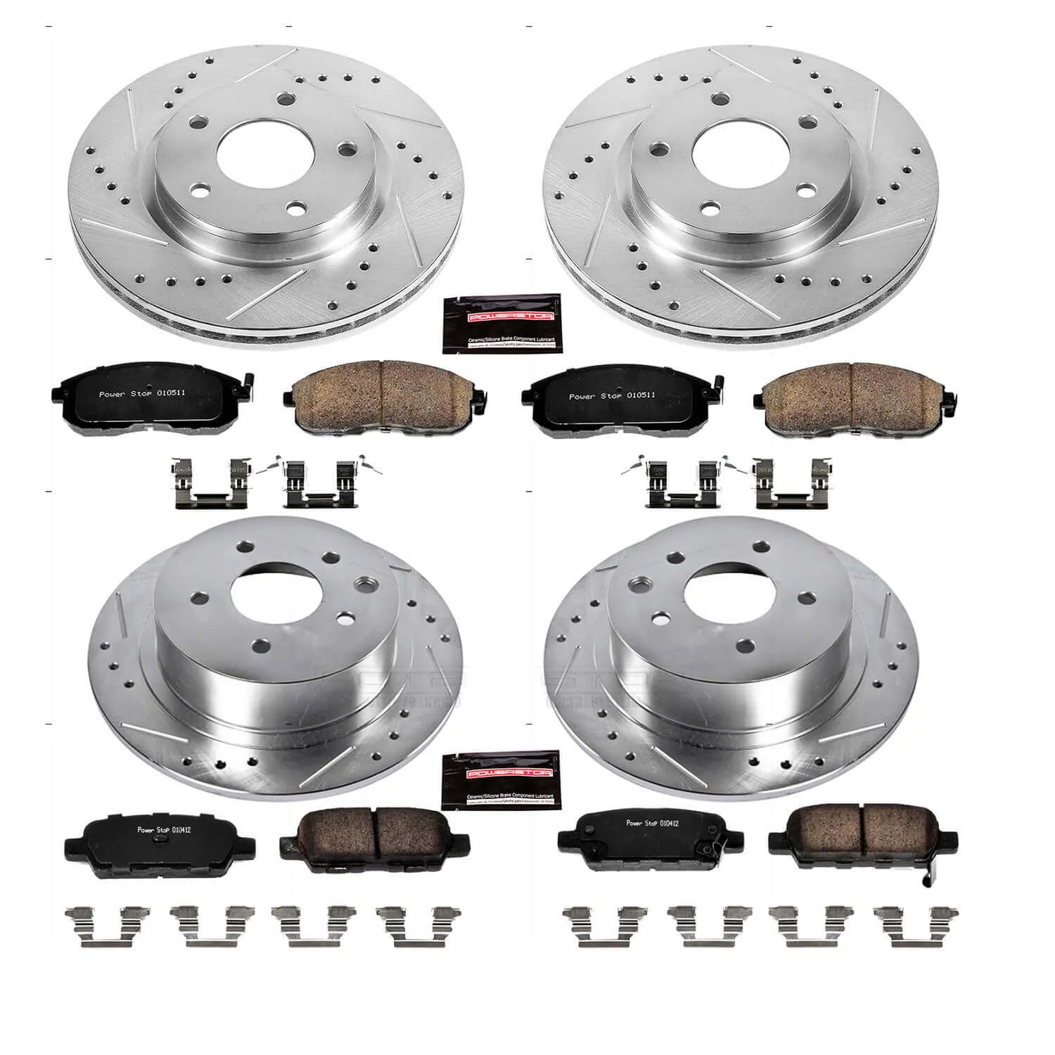 Power Stop K6960 - Z23 Evolution Sport Front And Rear Brake Kit