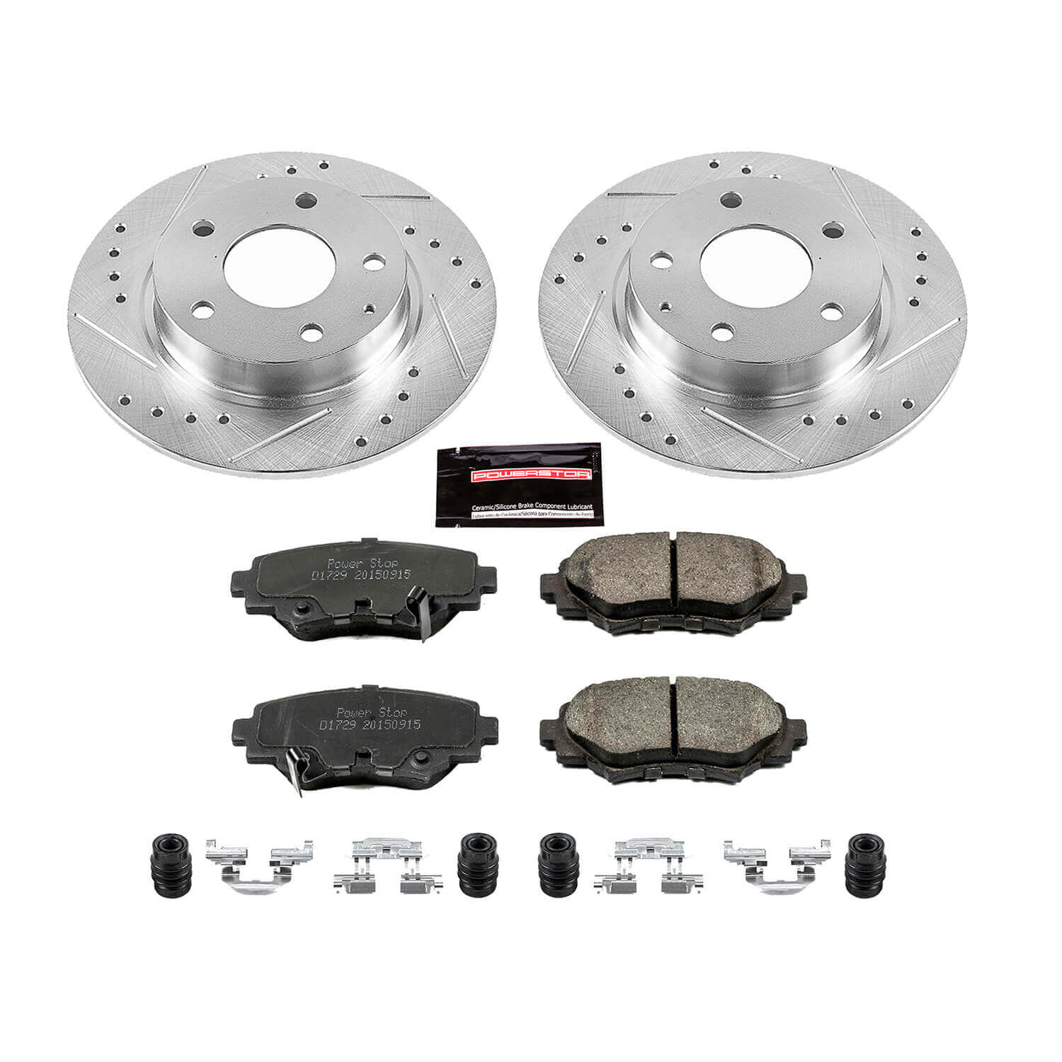Power Stop K6963 - Z23 Evolution Sport Performance 1-Click Drilled And Slotted Rear Brake Kit