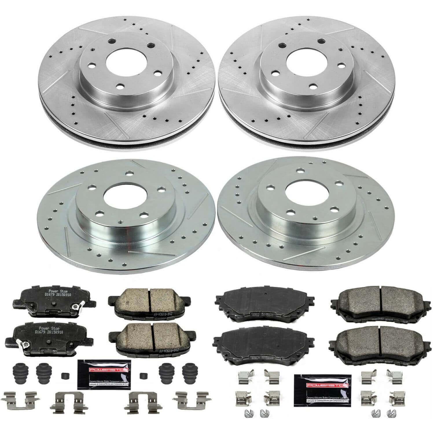 Power Stop K6966 - Z23 Evolution Sport Front And Rear Brake Kit
