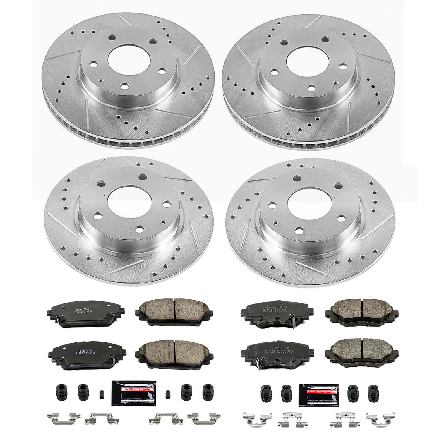 Power Stop K6972 - Z23 Evolution Sport Front And Rear Brake Kit
