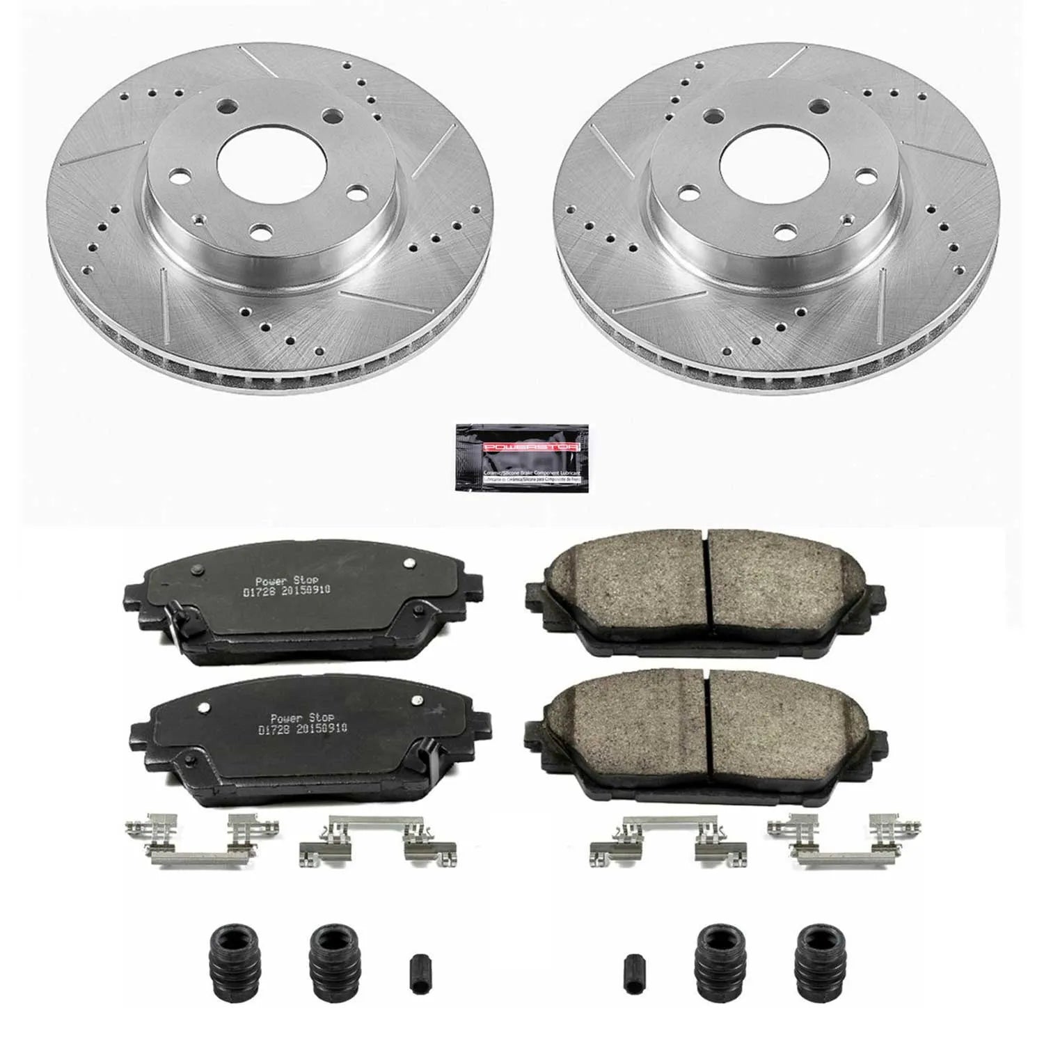 Power Stop K6974 - Z23 Evolution Sport Performance 1-Click Drilled And Slotted Front Brake Kit