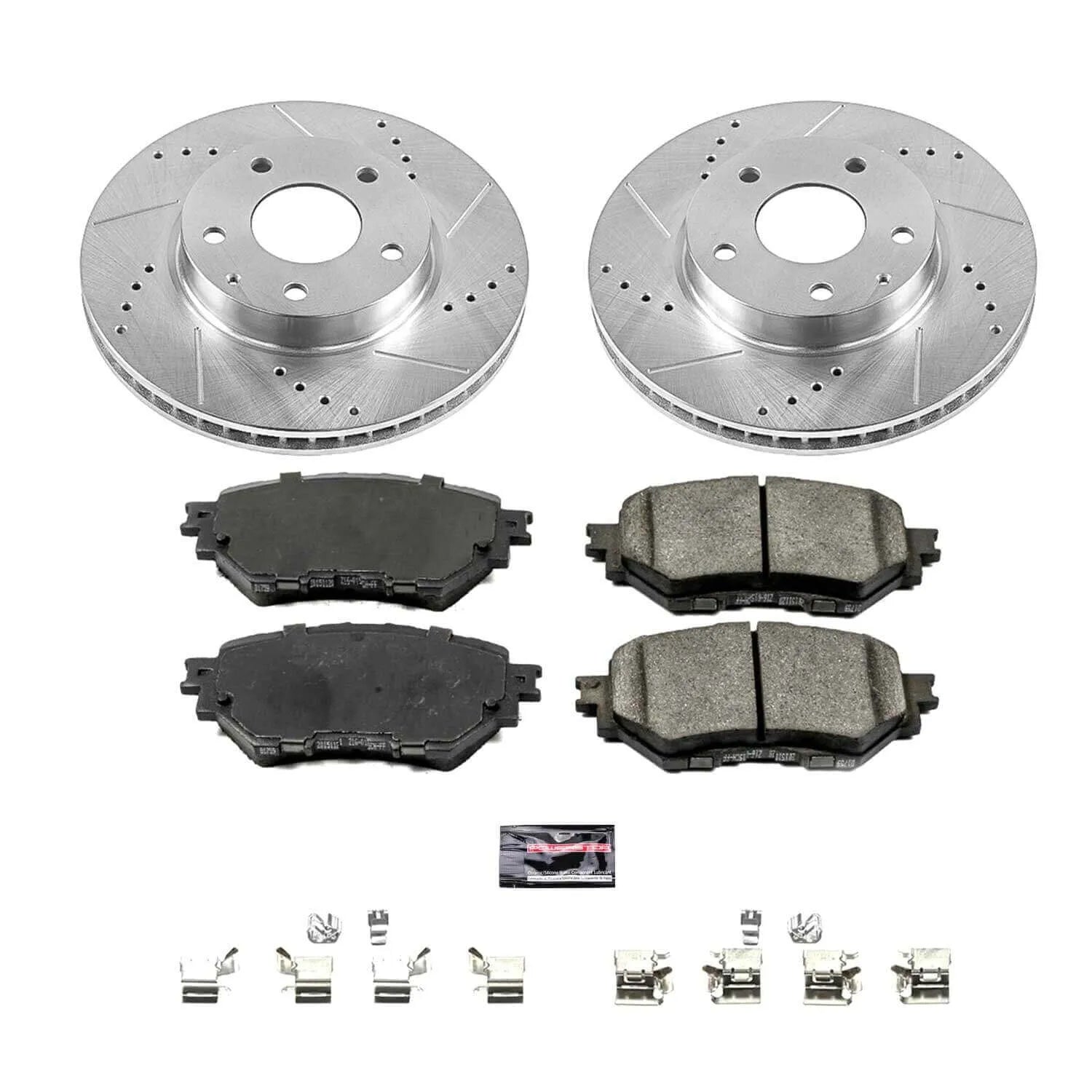 Power Stop K6975 - Z23 Evolution Sport Performance 1-Click Drilled And Slotted Front Brake Kit