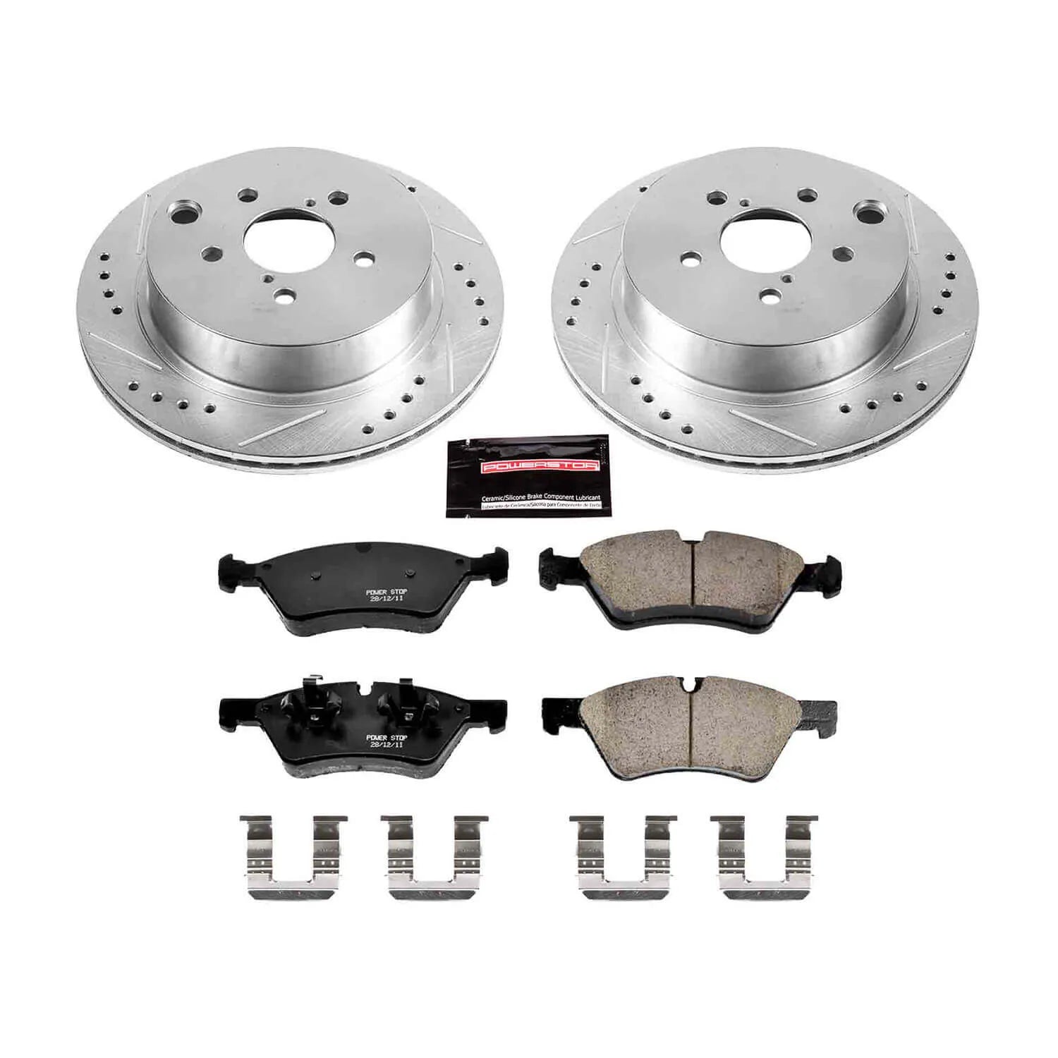 Power Stop K6978 - Z23 Evolution Sport Performance 1-Click Drilled And Slotted Rear Brake Kit