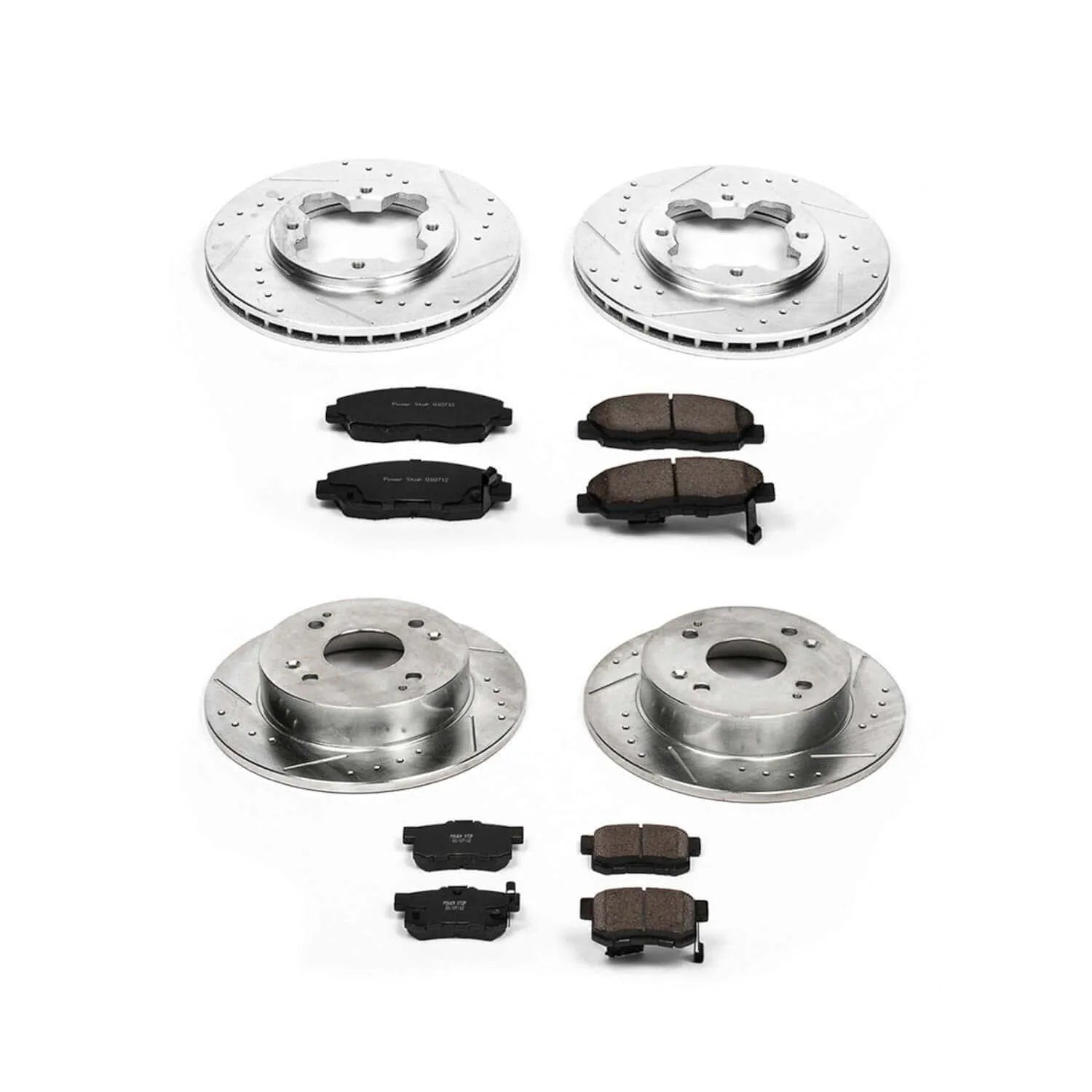 Power Stop K698 - Z23 Evolution Sport Performance 1-Click Brake Kit With Hardware (Front And Rear)