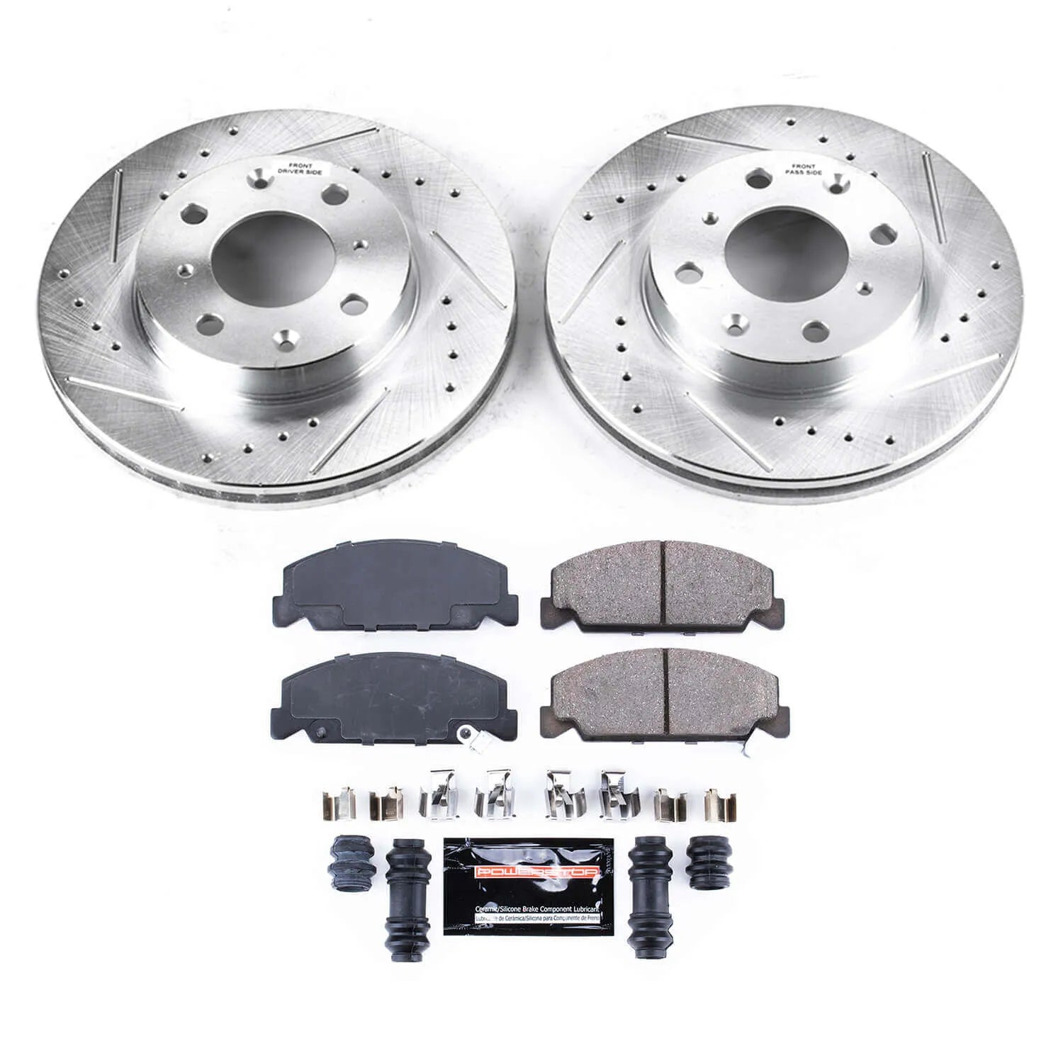 Power Stop K699 - Z23 Evolution Sport Performance 1-Click Brake Kit With Hardware (Front)
