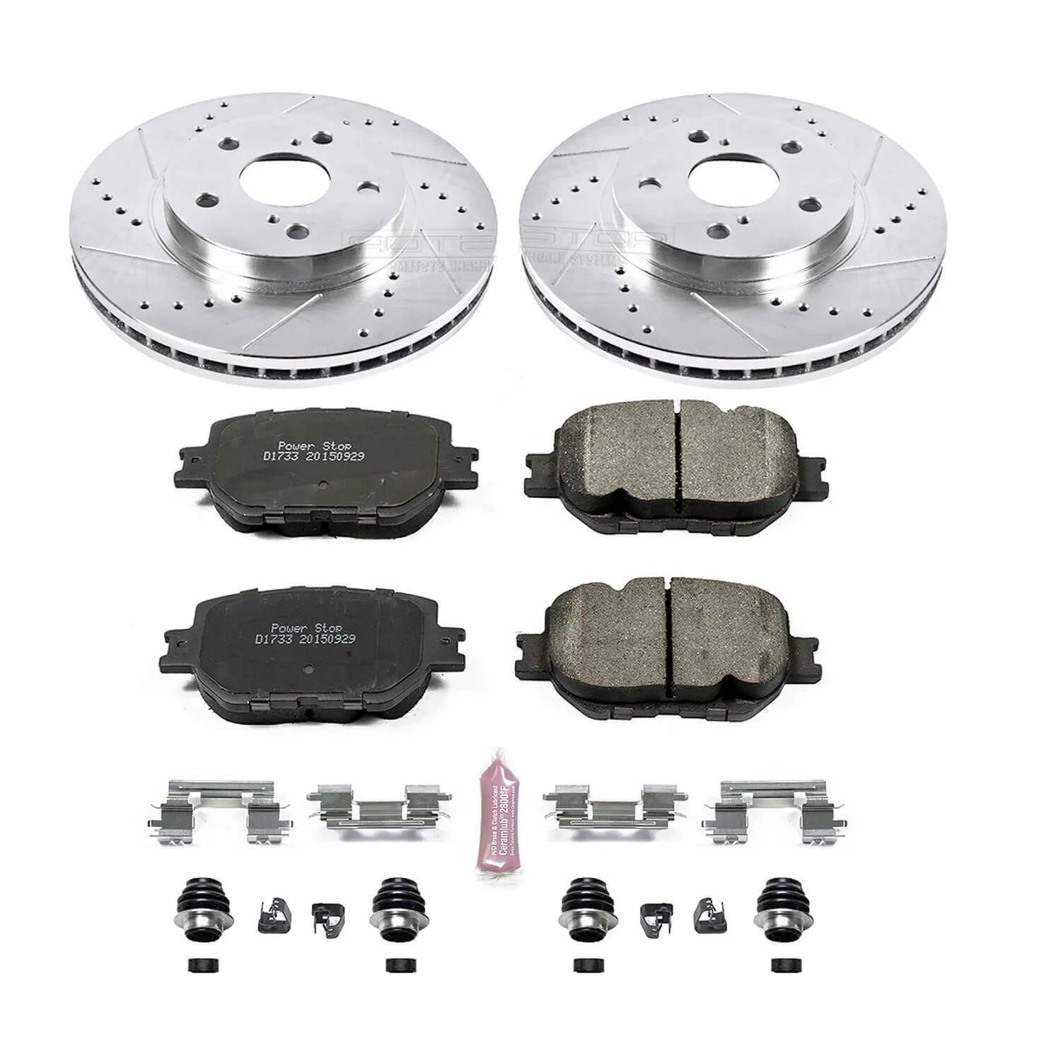 Power Stop K6990 - Z23 Evolution Sport Performance 1-Click Brake Kit (Front)