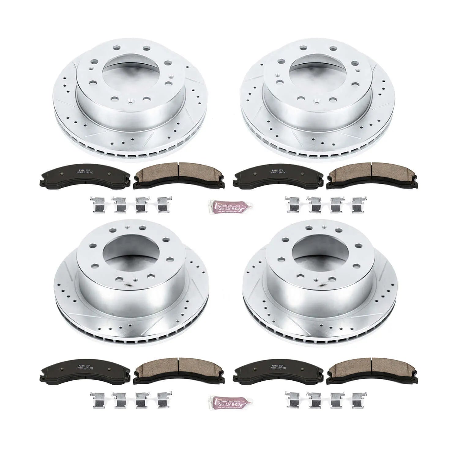 Power Stop K6992 - Z23 Evolution Sport Performance 1-Click Brake Kit (Front And Rear)