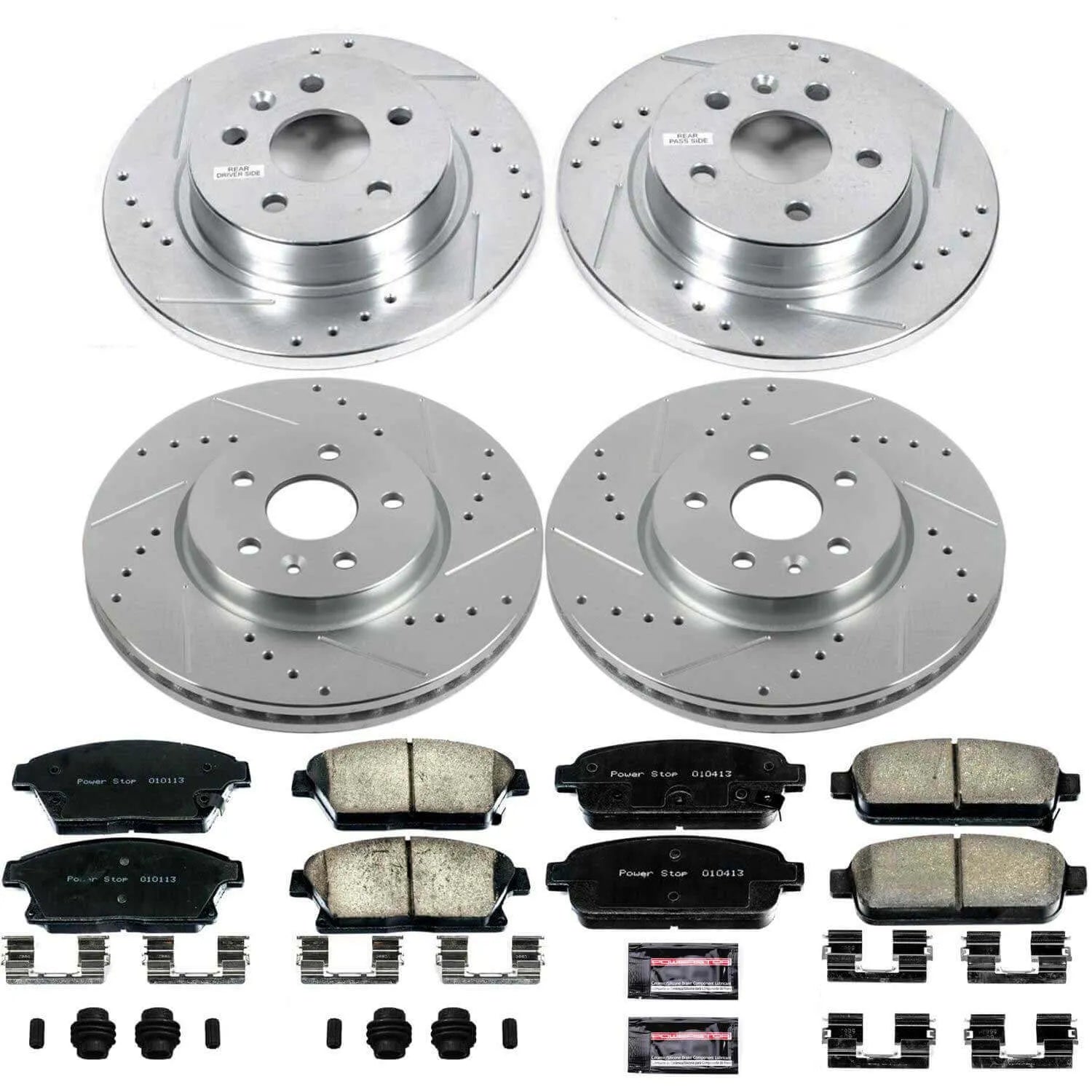 Power Stop K6995 - Z23 Evolution Sport Front And Rear Brake Kit