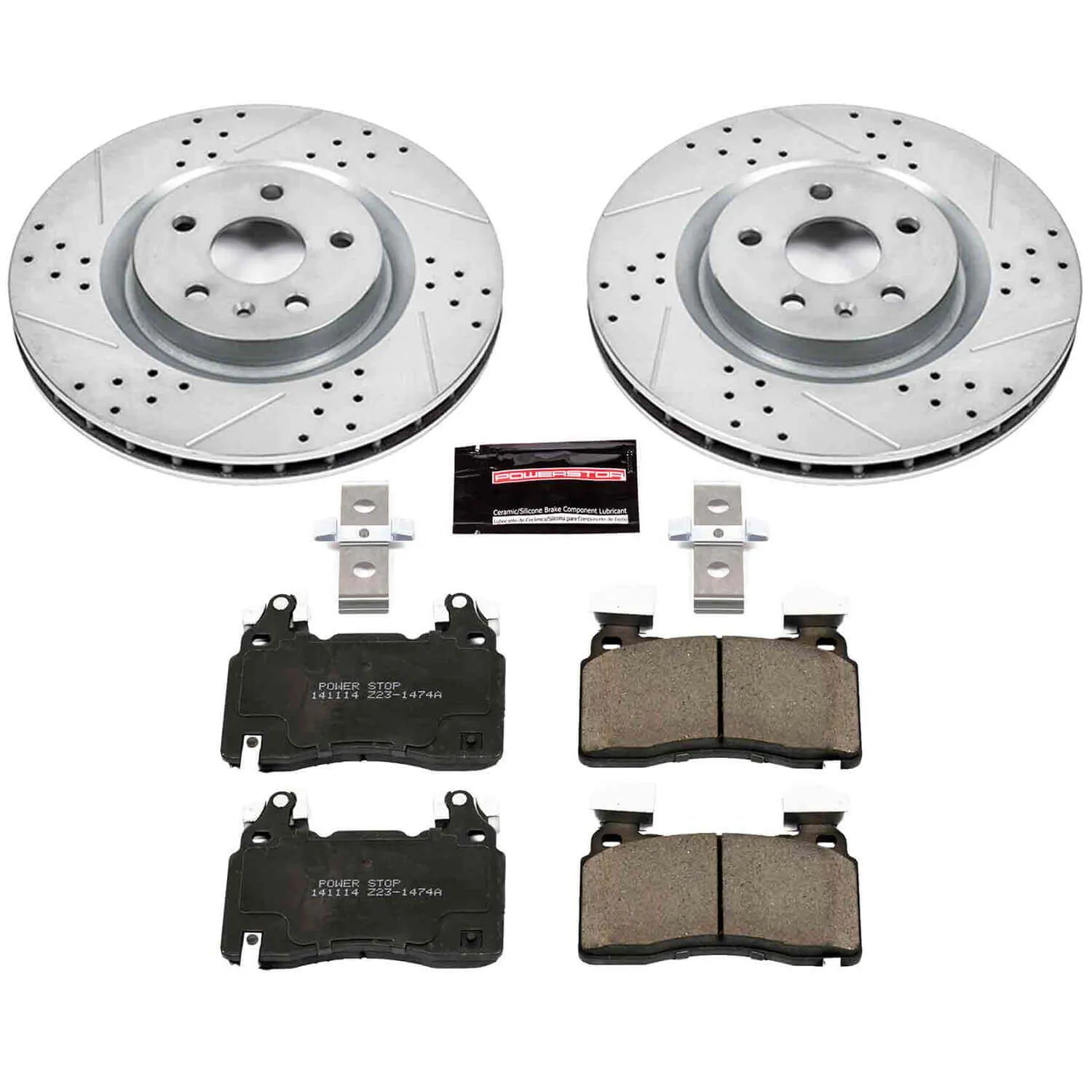 Power Stop K7007 - Z23 Evolution Sport Performance 1-Click Brake Kit (Front)