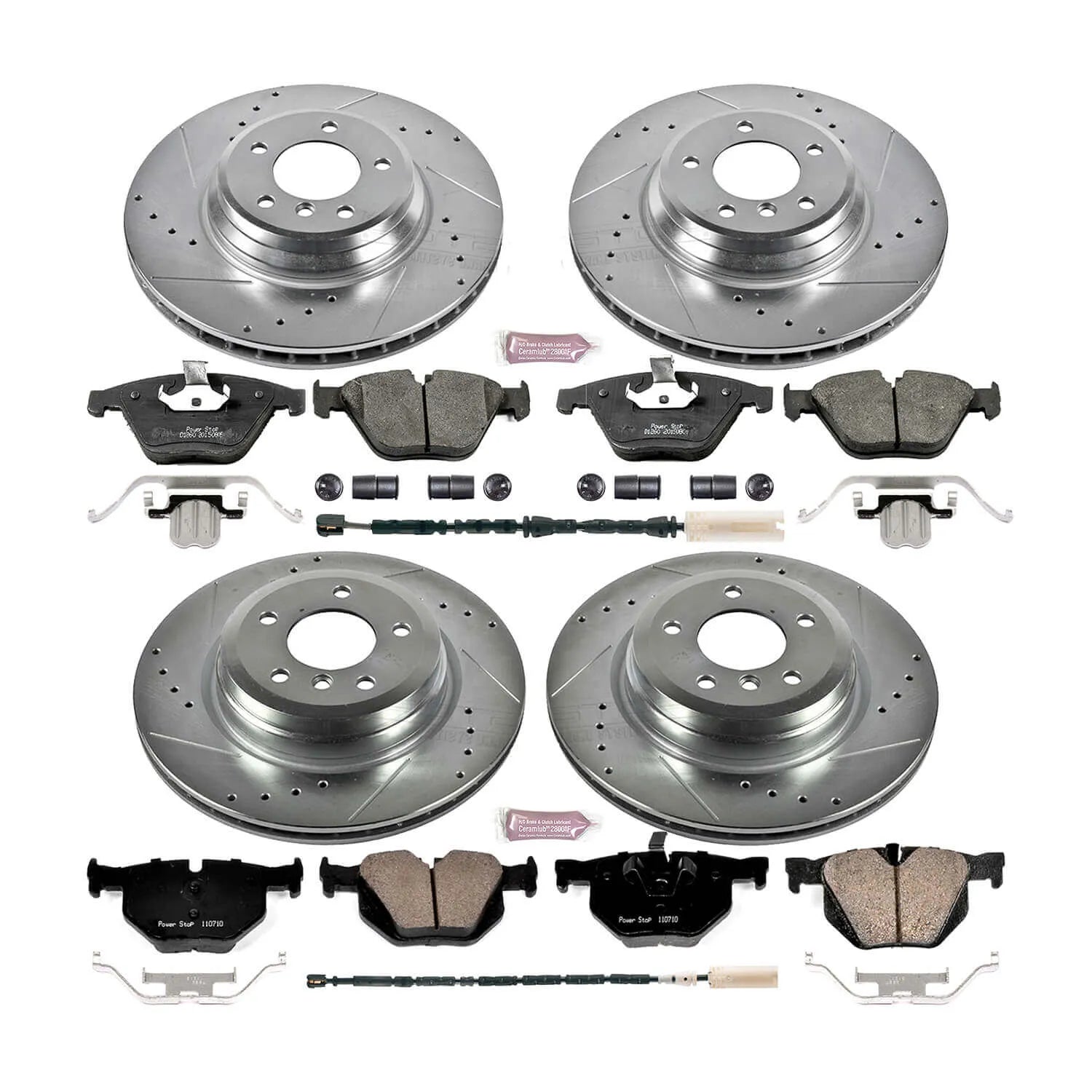 Power Stop K7021 - Z23 Evolution Sport Performance 1-Click Brake Kit (Front And Rear)