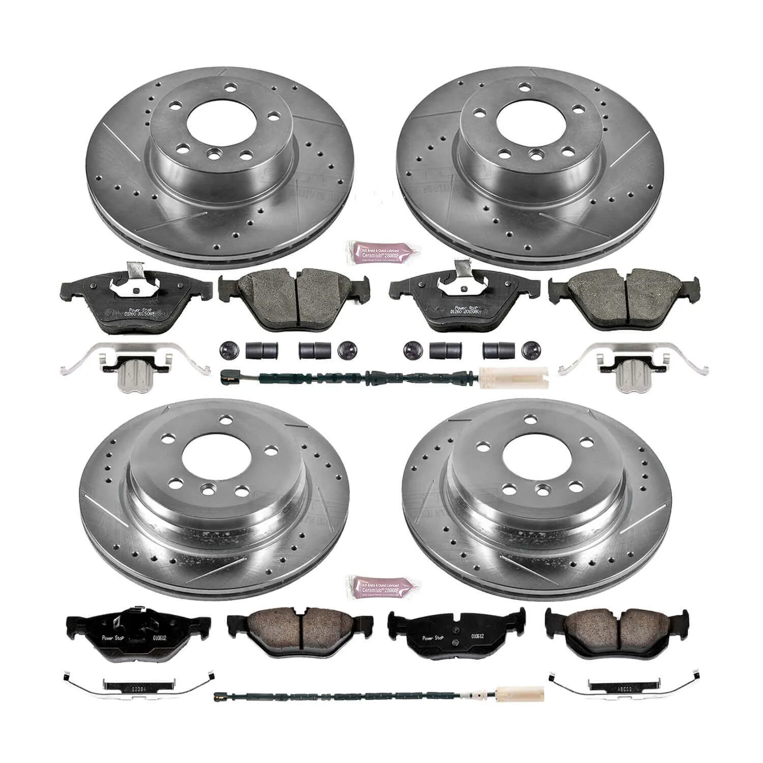 Power Stop K7024 - Z23 Evolution Sport Performance 1-Click Brake Kit (Front And Rear)