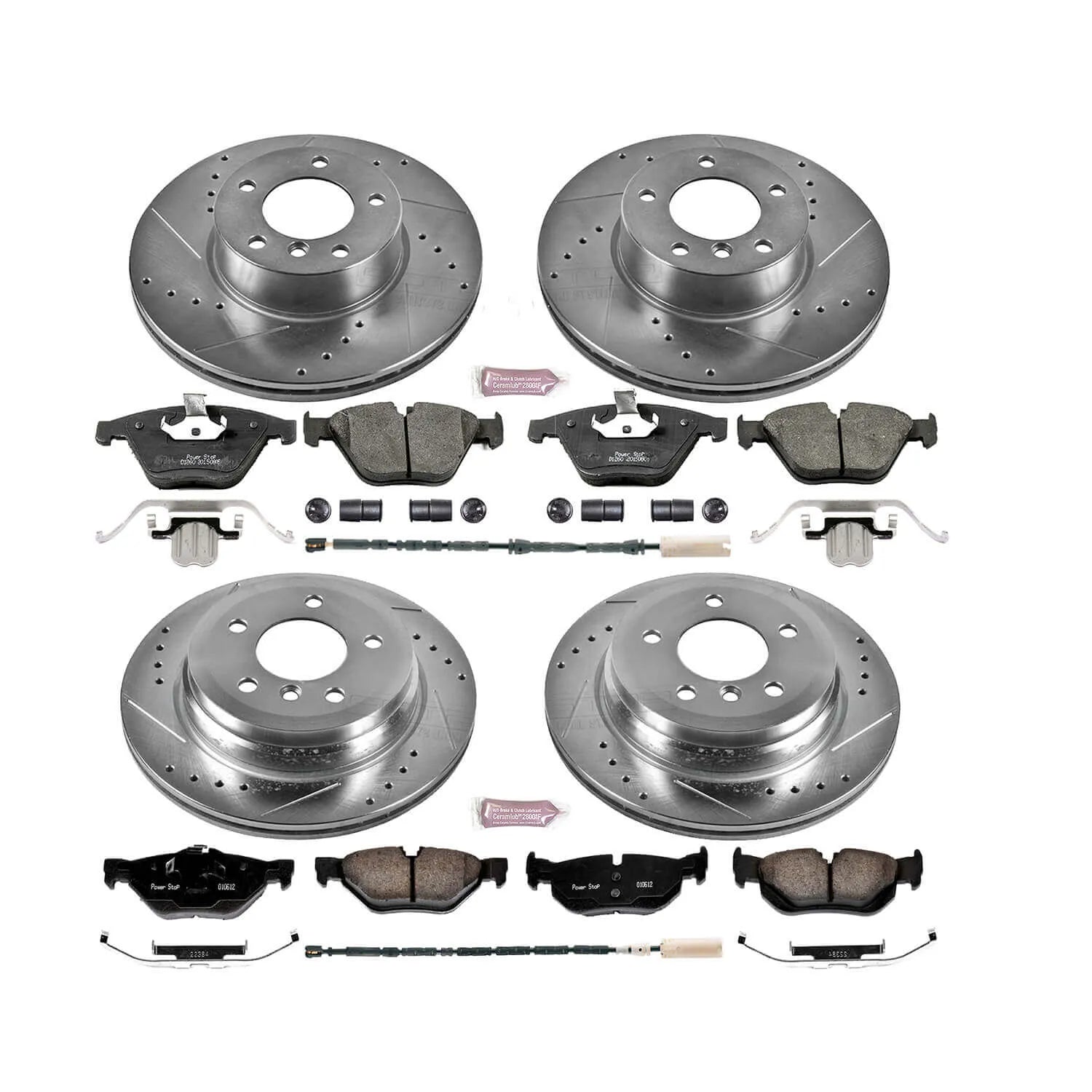 Power Stop K7025 - Z23 Evolution Sport Performance 1-Click Brake Kit (Front And Rear)