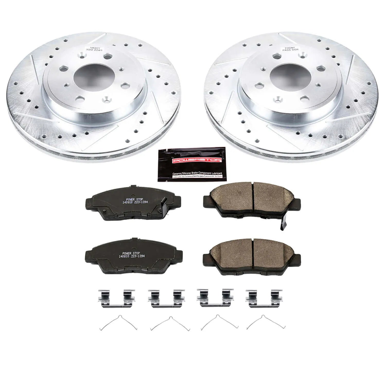 Power Stop K7032 - Z23 Evolution Sport Performance 1-Click Drilled And Slotted Front Brake Kit