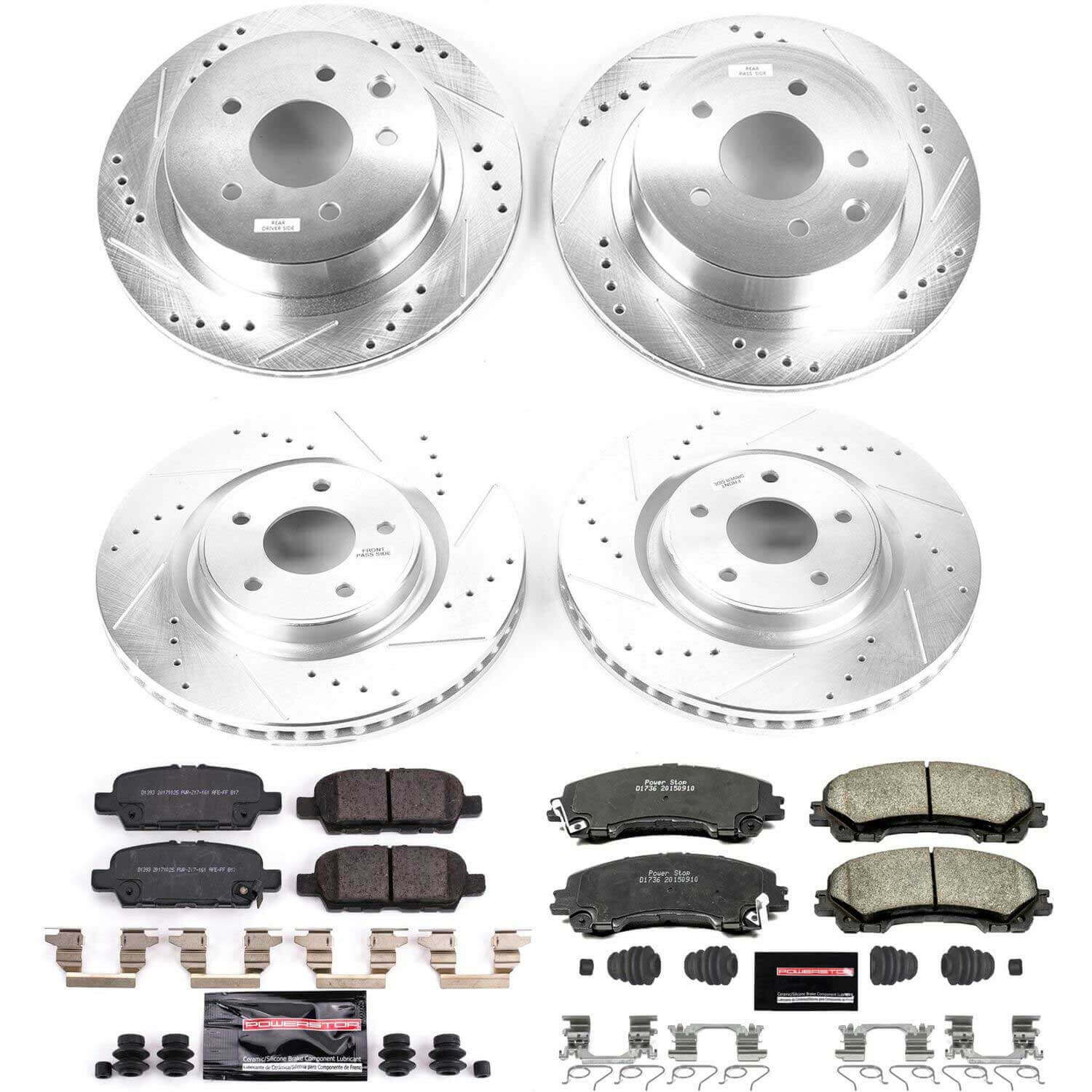 Power Stop K7033 - Z23 Evolution Sport Front And Rear Brake Kit