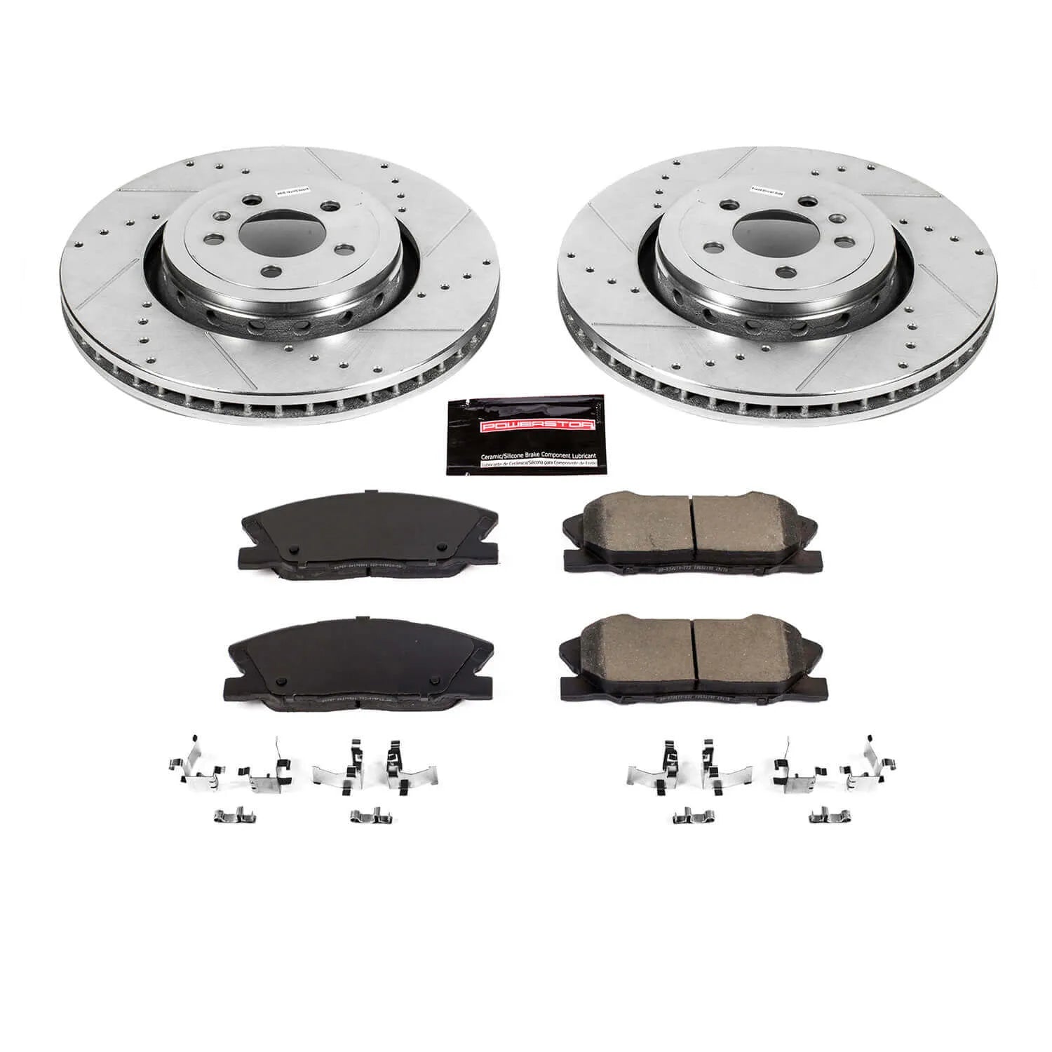 Power Stop K7050 - Z23 Evolution Sport Performance 1-Click Brake Kit With Hardware (Front)